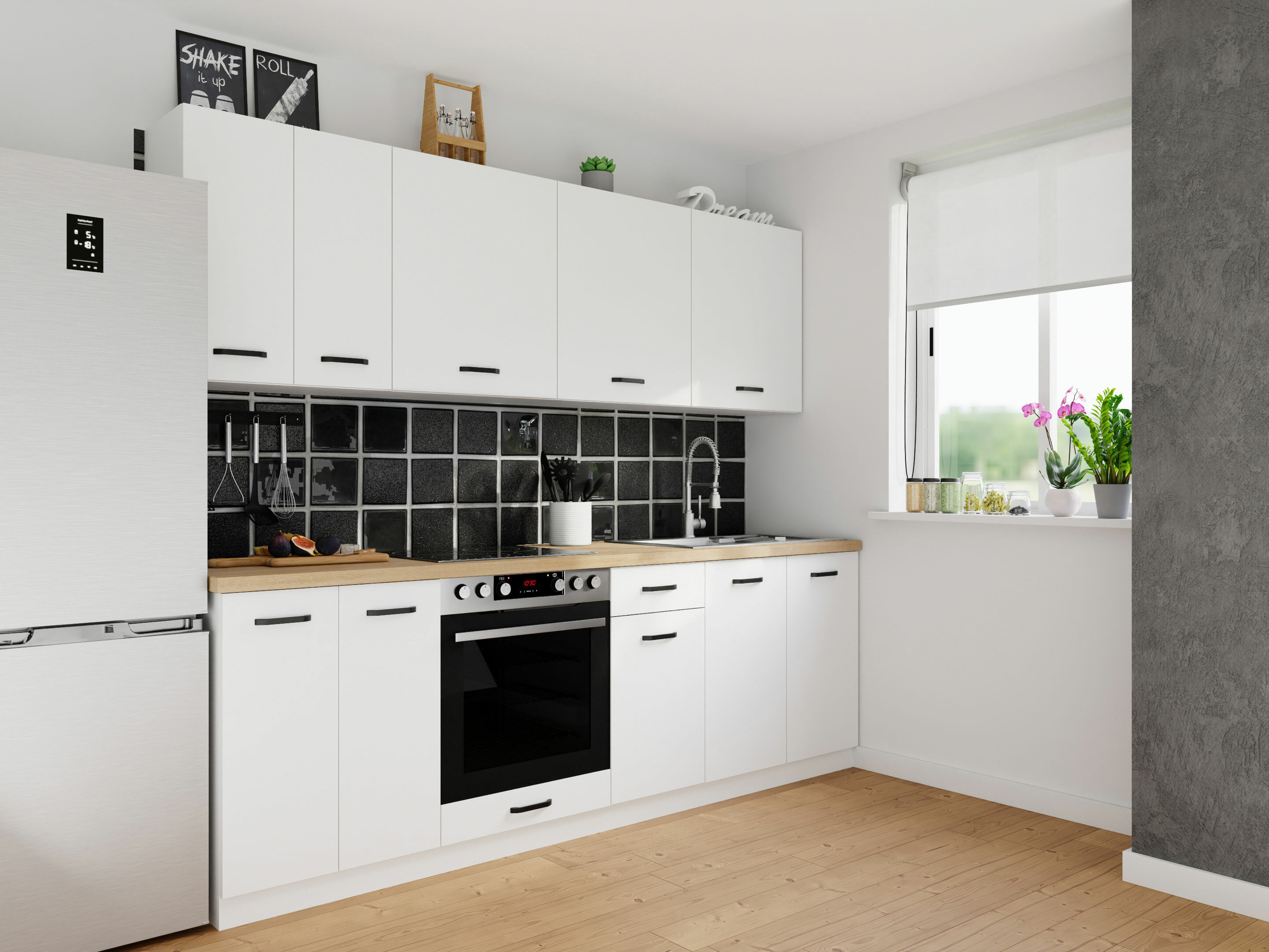 Modularan zidni ormarić sa cjedilom za posuđe Top White 154