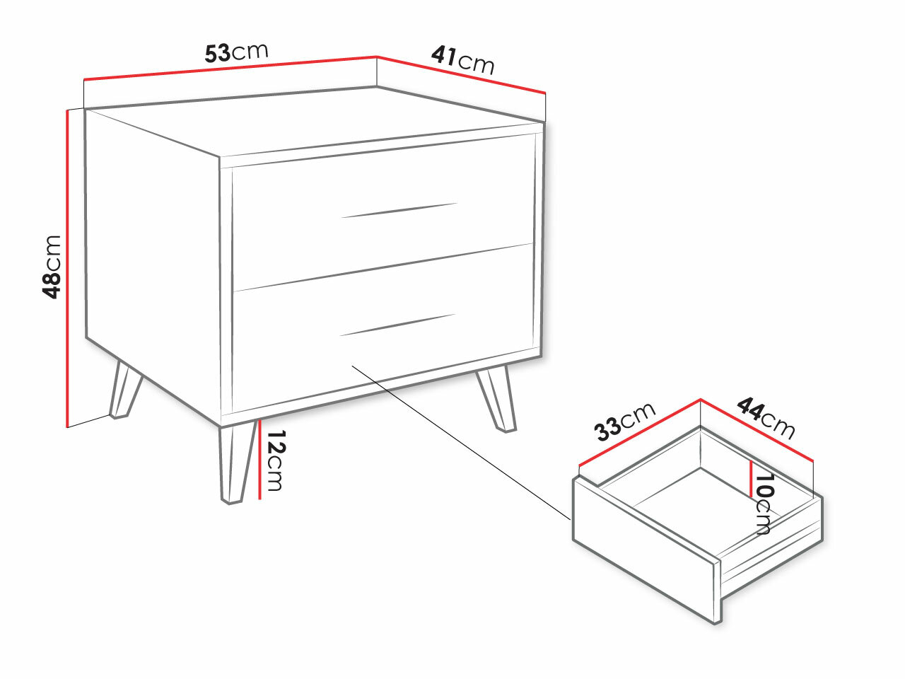 Noćni ormarić Lombala 101