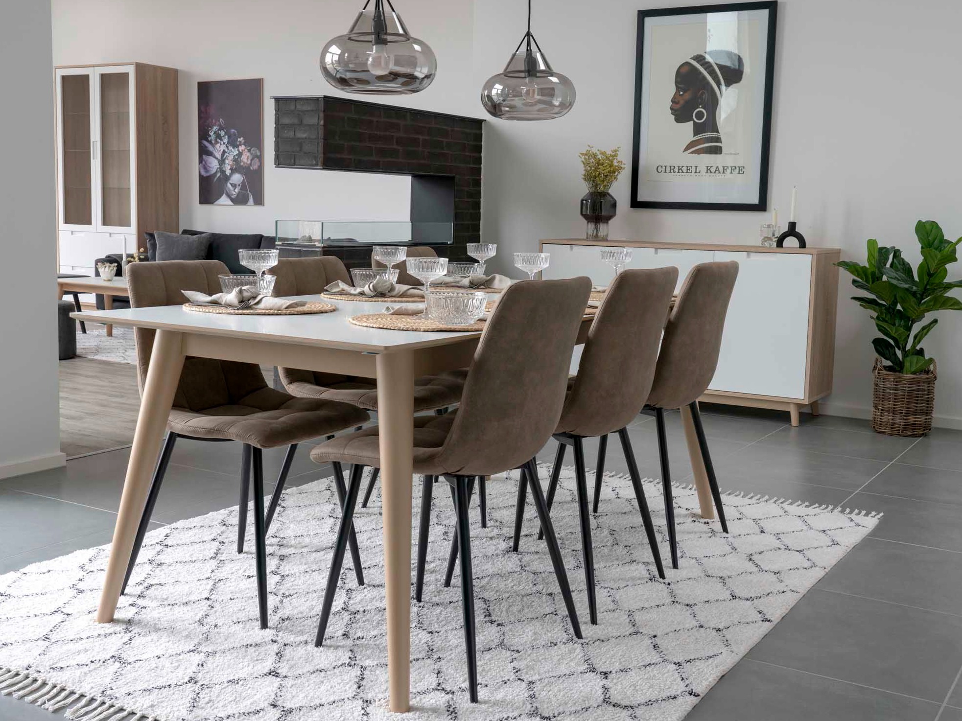 Stolica Brea 227 (Crna + Svijetlo smeđa)