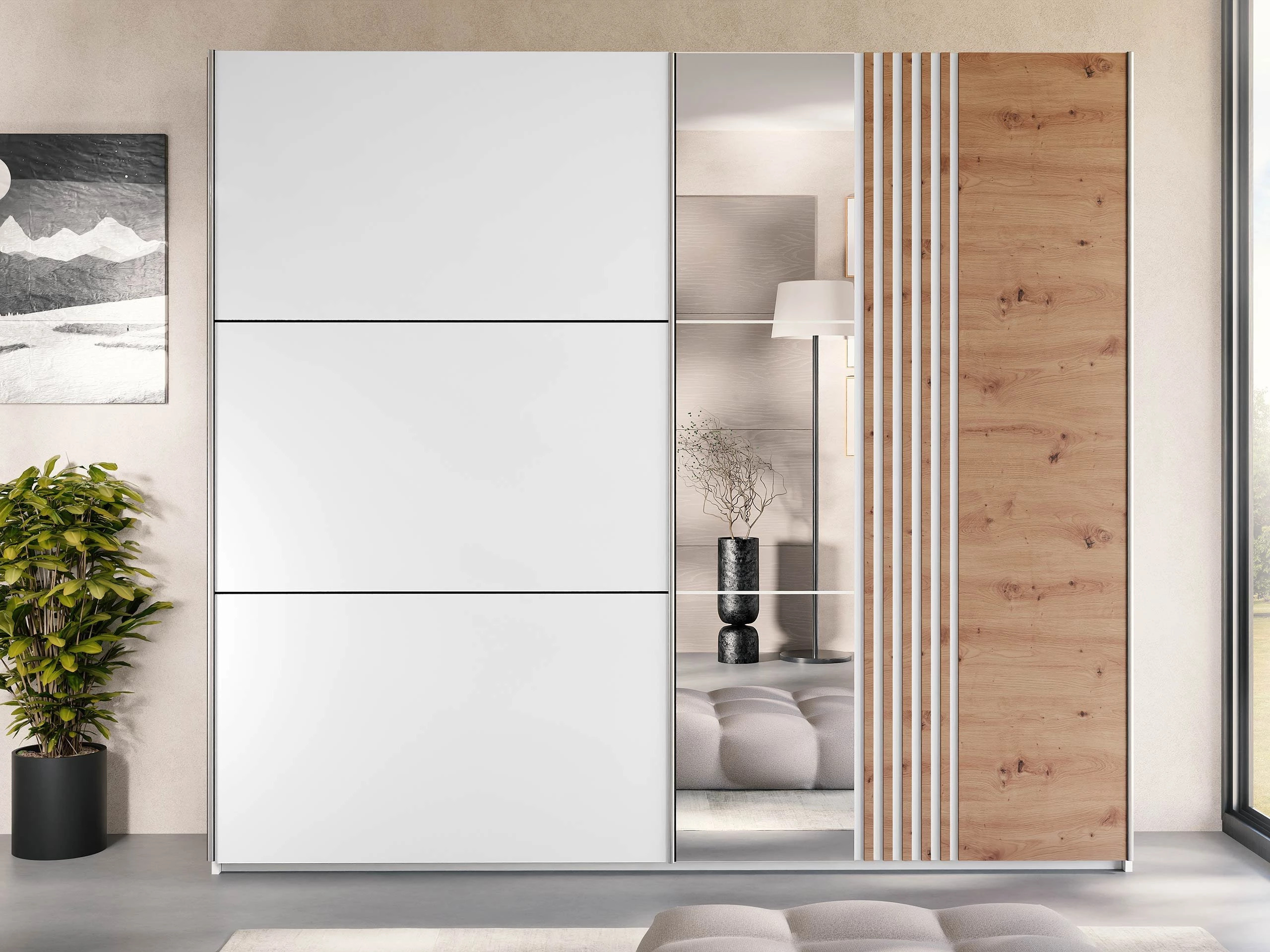 Ormar Honolulu 254 (Bijela + Hrast Wotan)