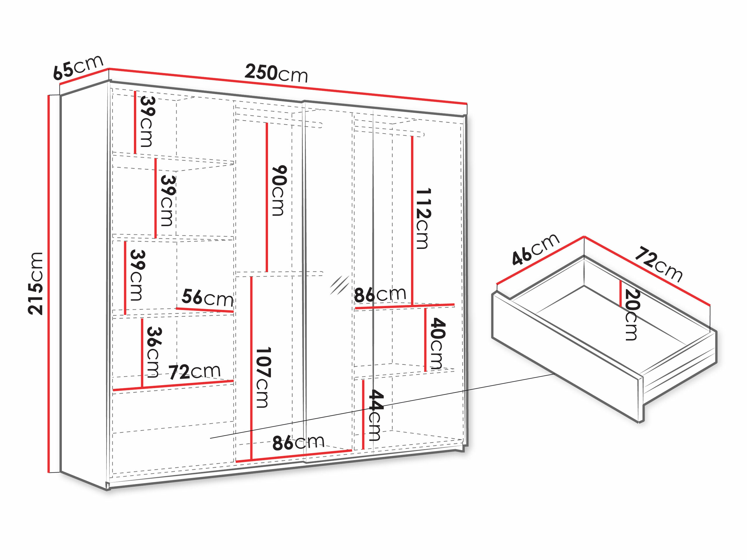 Ormar Honolulu 254 (Hrast Artisan)