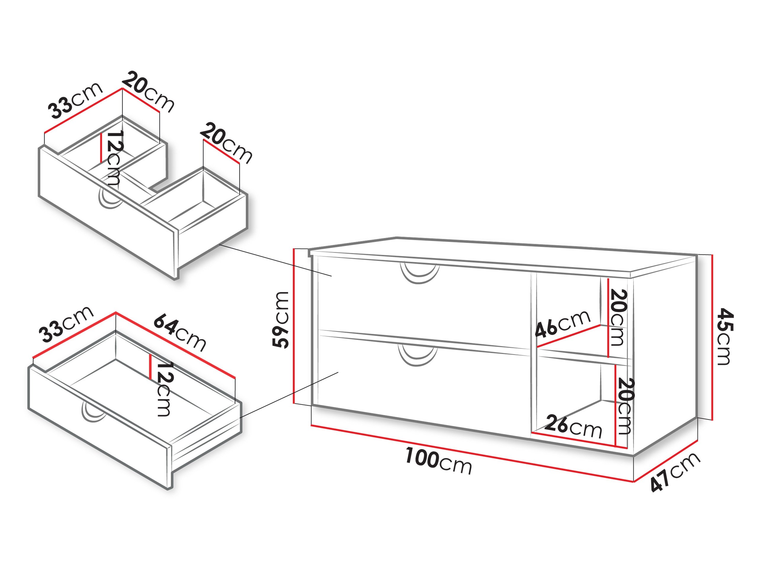 Zidni ormarić za umivaonik SC9575 s oštećenim pakiranjem