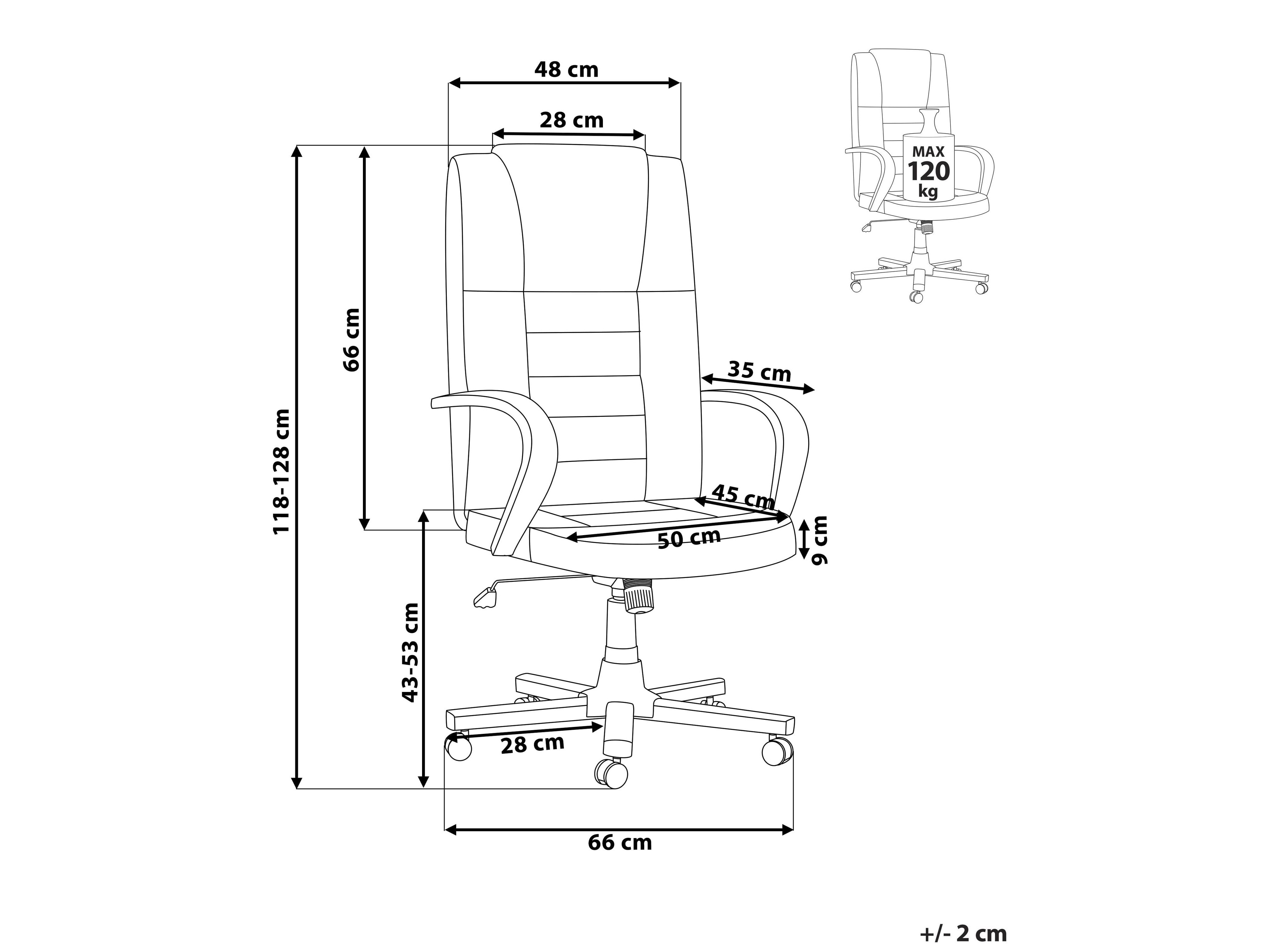 Uredska stolica Berwyn 855 (Crna)