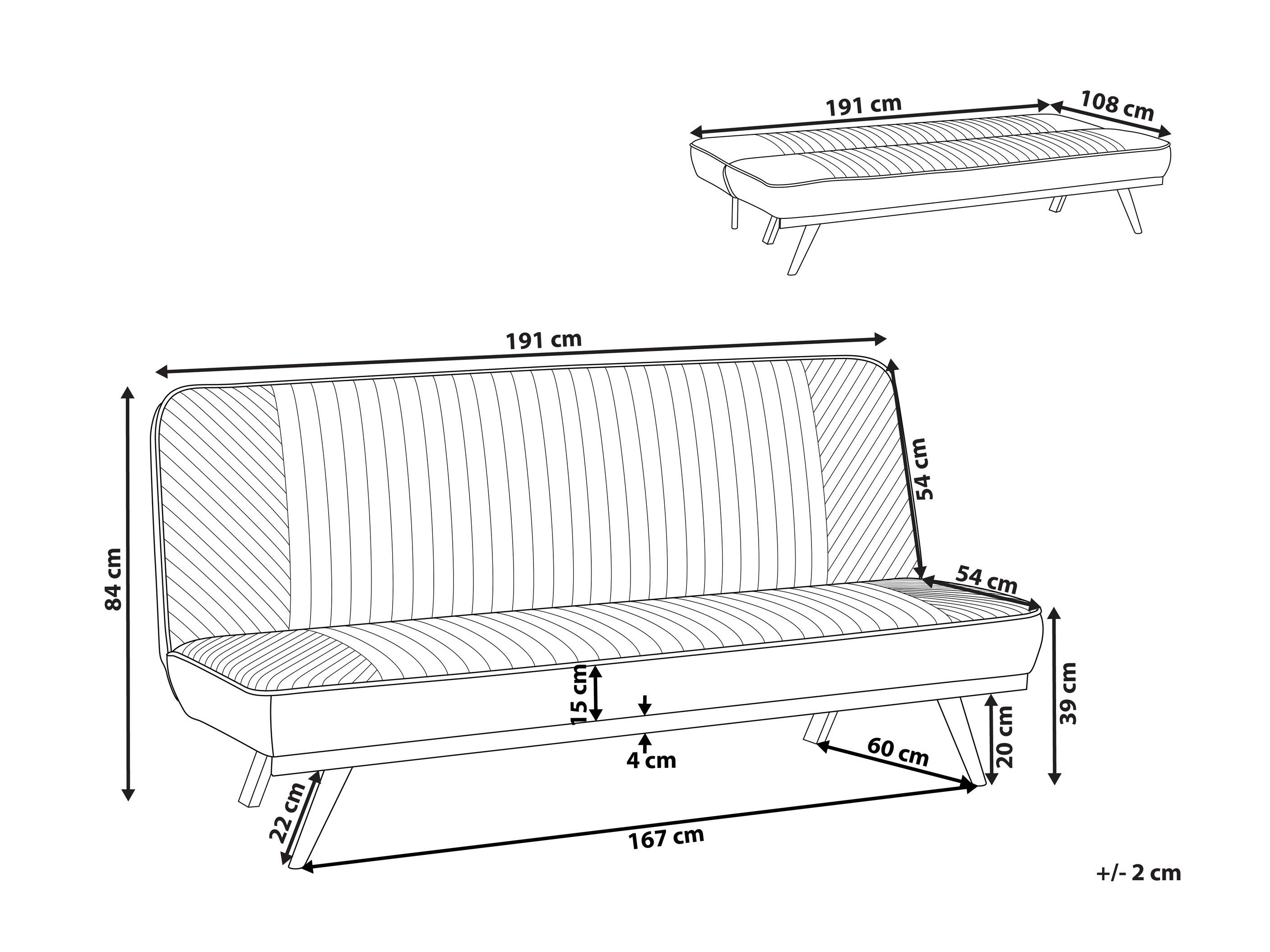 Kauč na razvlačenje Berwyn 2931 (Plava)