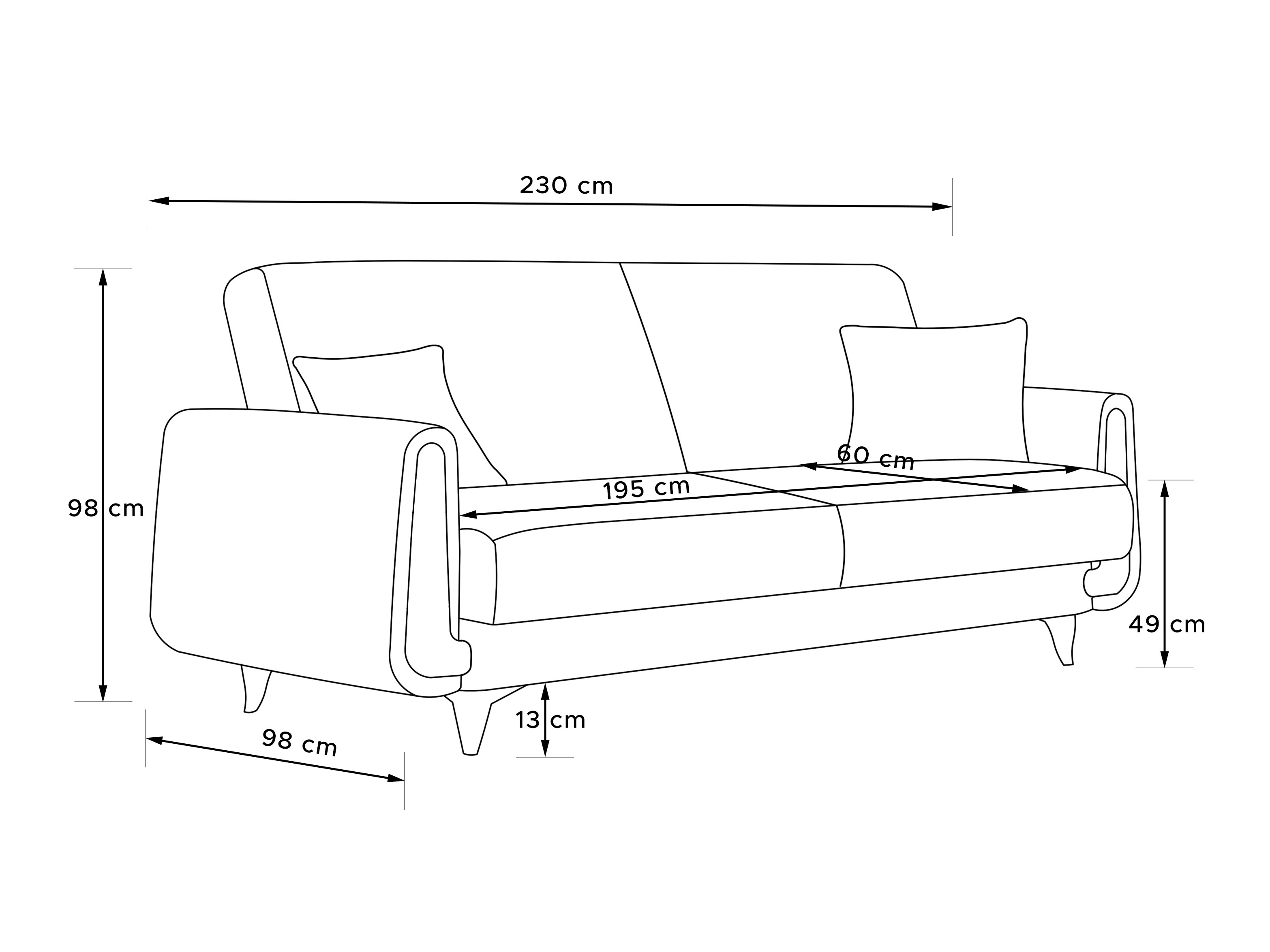 Kauč na razvlačenje Temecula 119 (Riviera 28)