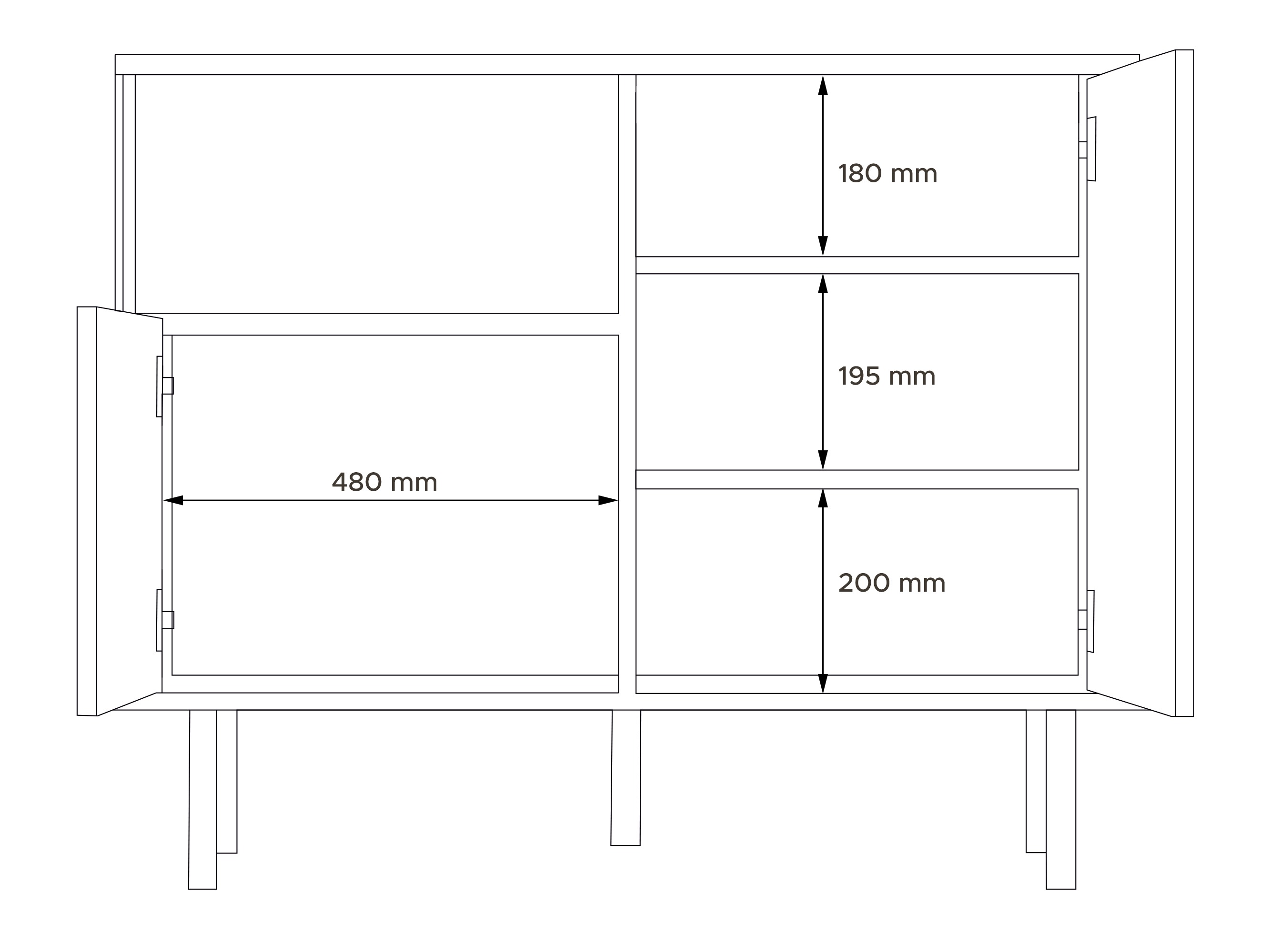 Ormarić Corevaru 106 (Crna)