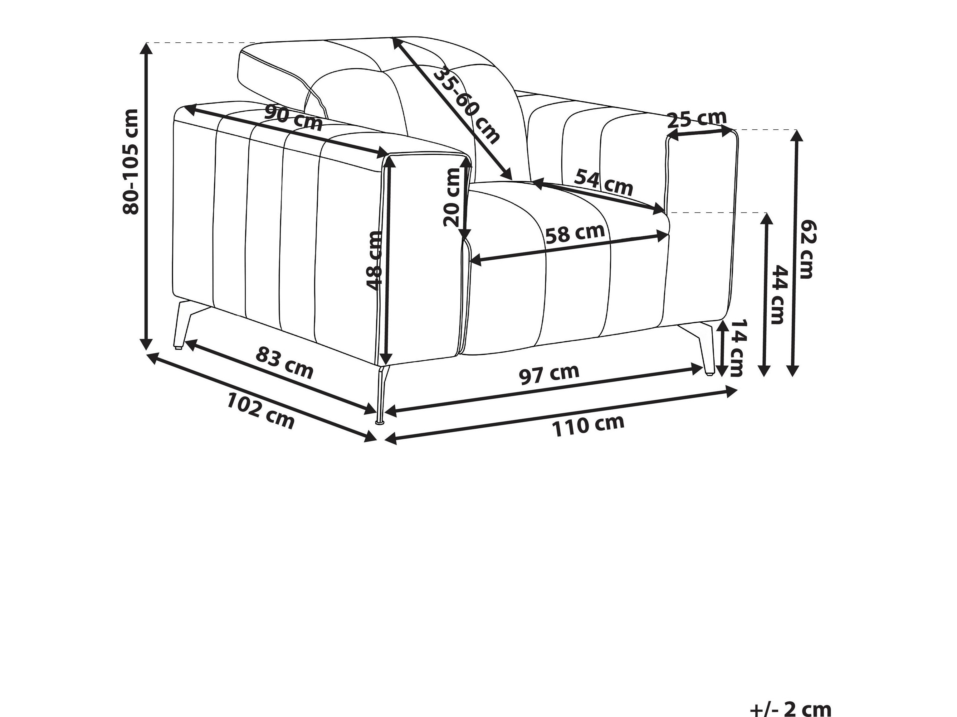 Fotelja Berwyn 2944 (Taupe)