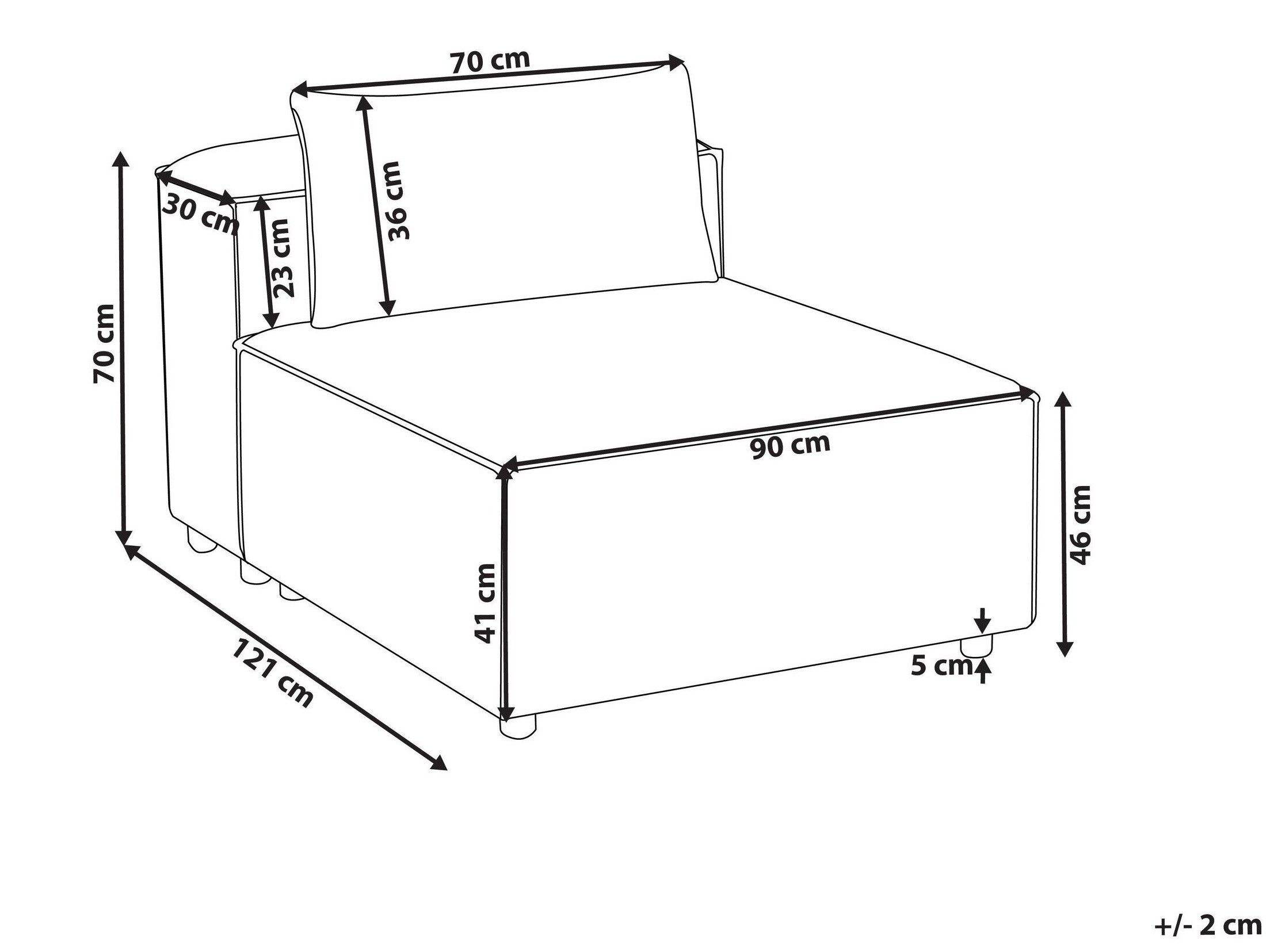 Modularna fotelja Avialu 105 (Siva)
