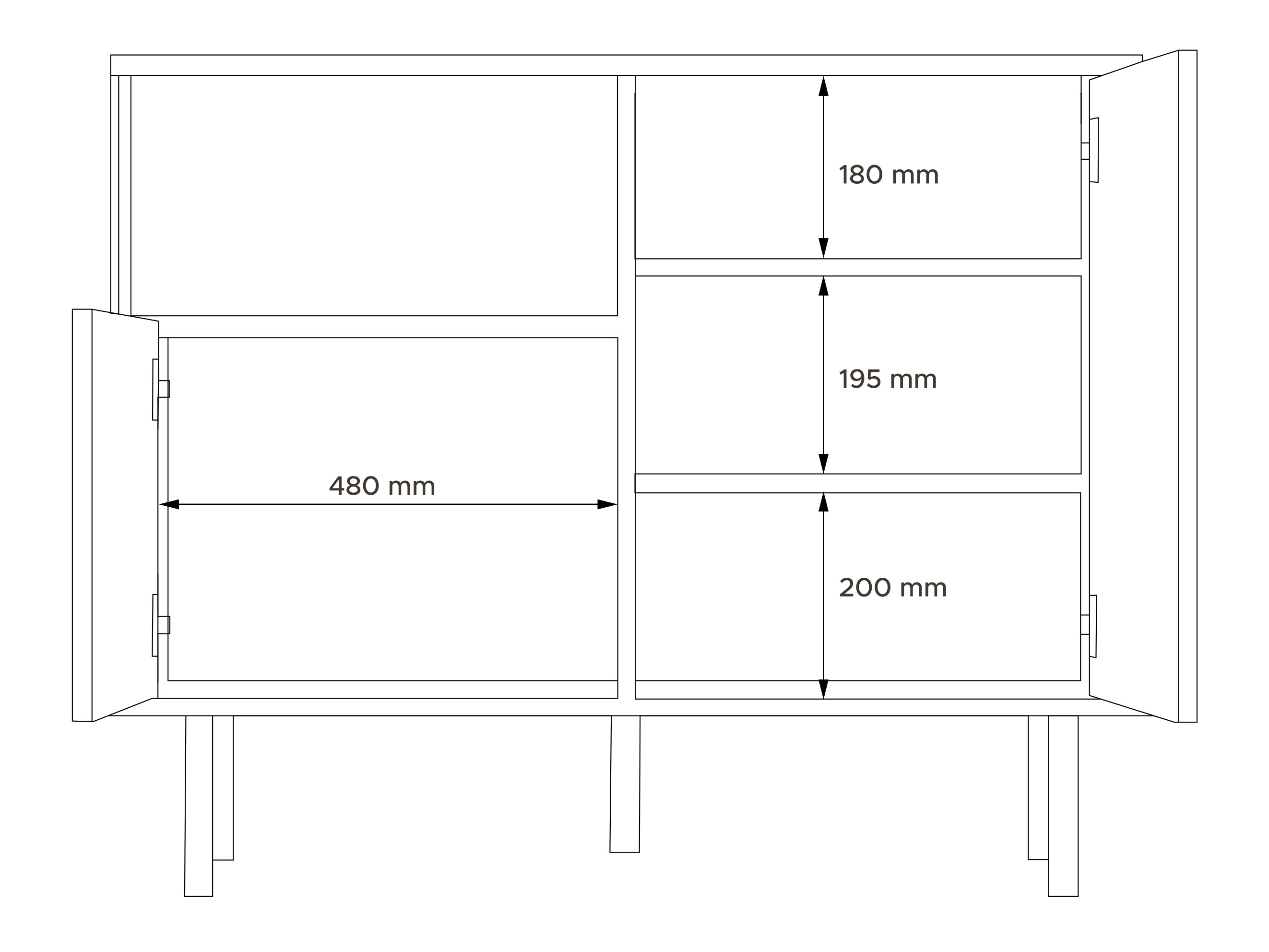 Ormarić Corevaru 108 (Crna)