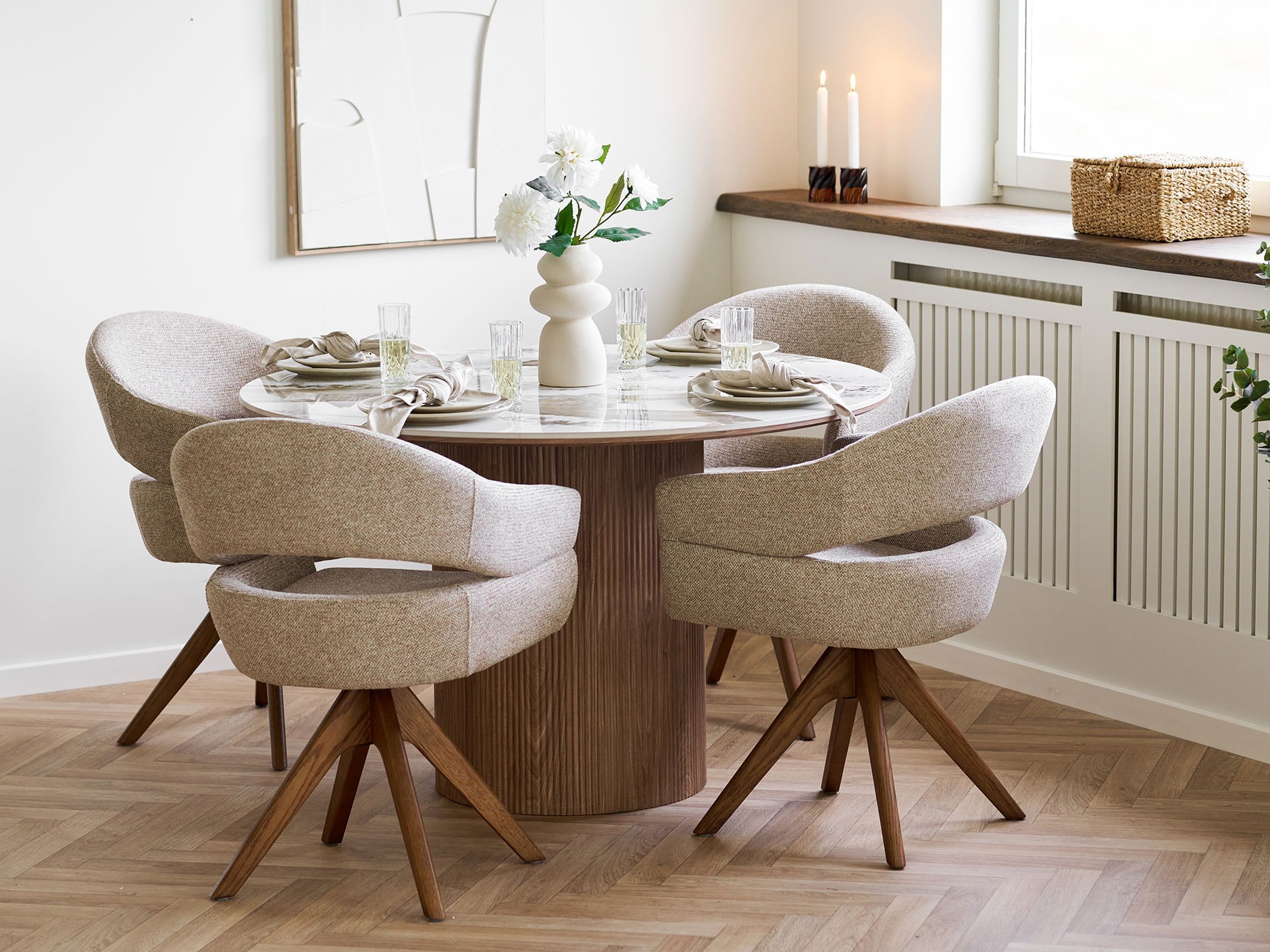 Stolica Brea 239 (Bež + Tamni hrast)