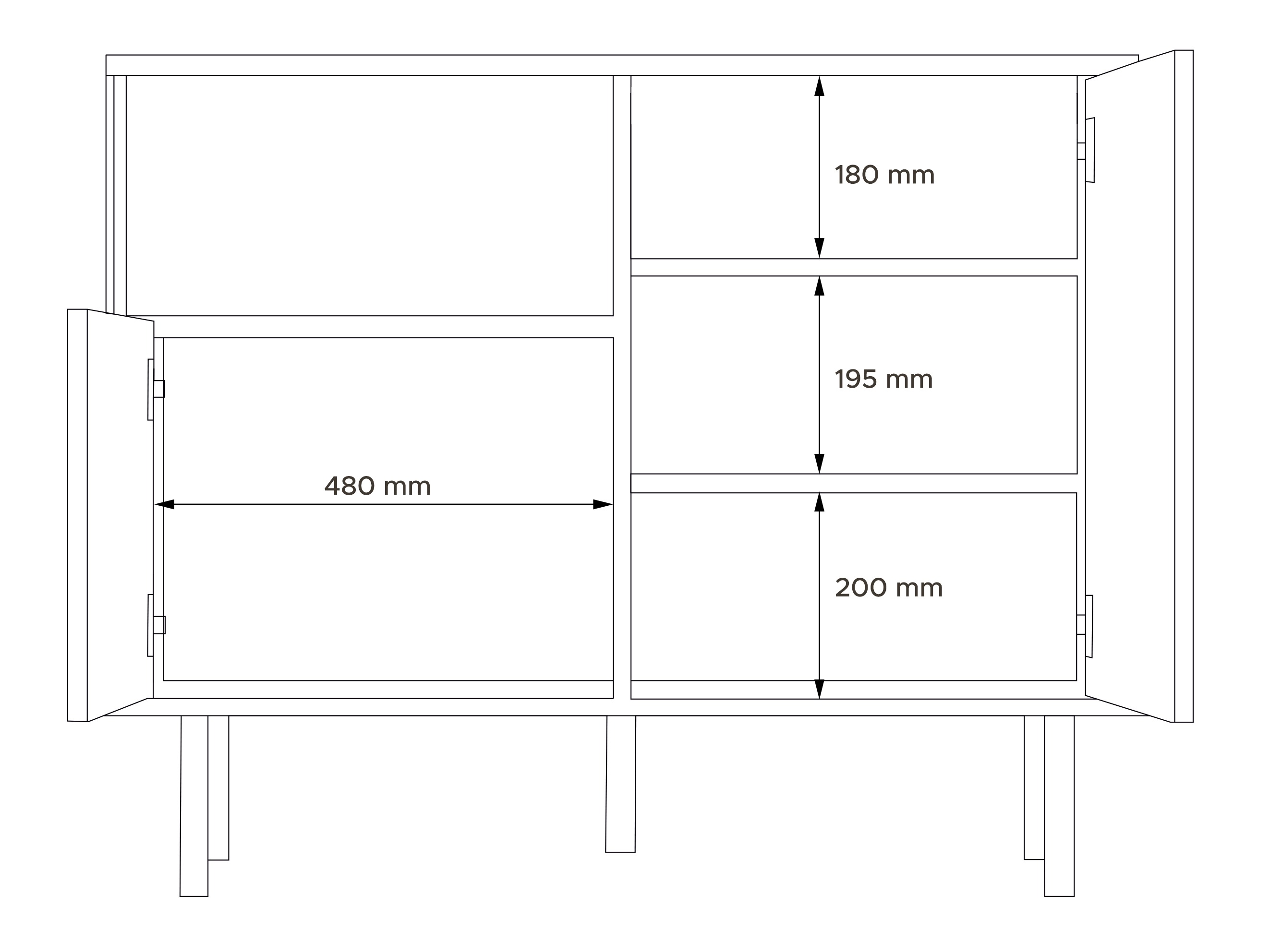 Ormarić Corevaru 109 (Crna)