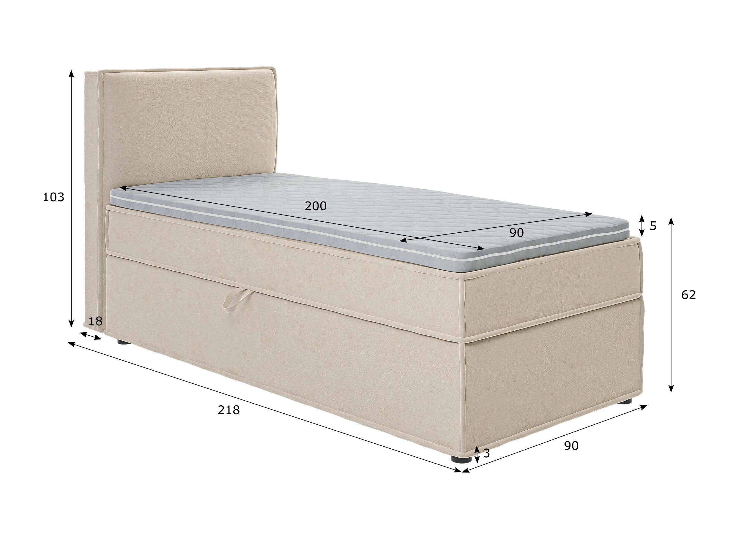 Boxspring krevet Rocklin 134 (Enjoy New 01)