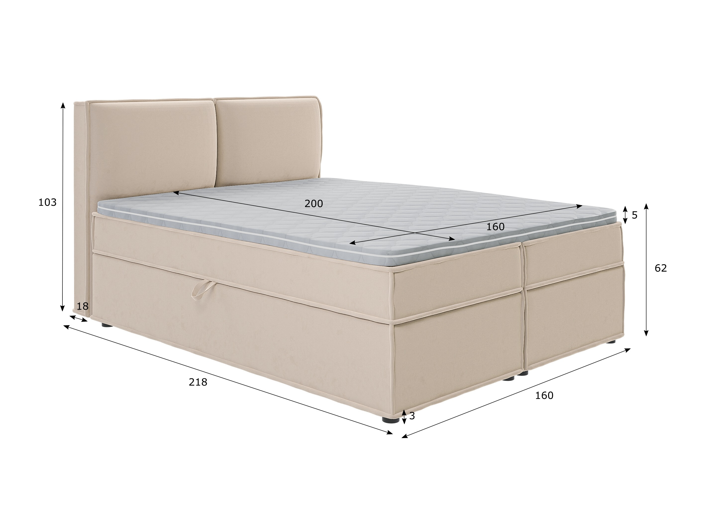 Boxspring krevet Rocklin 134 (Enjoy New 01)
