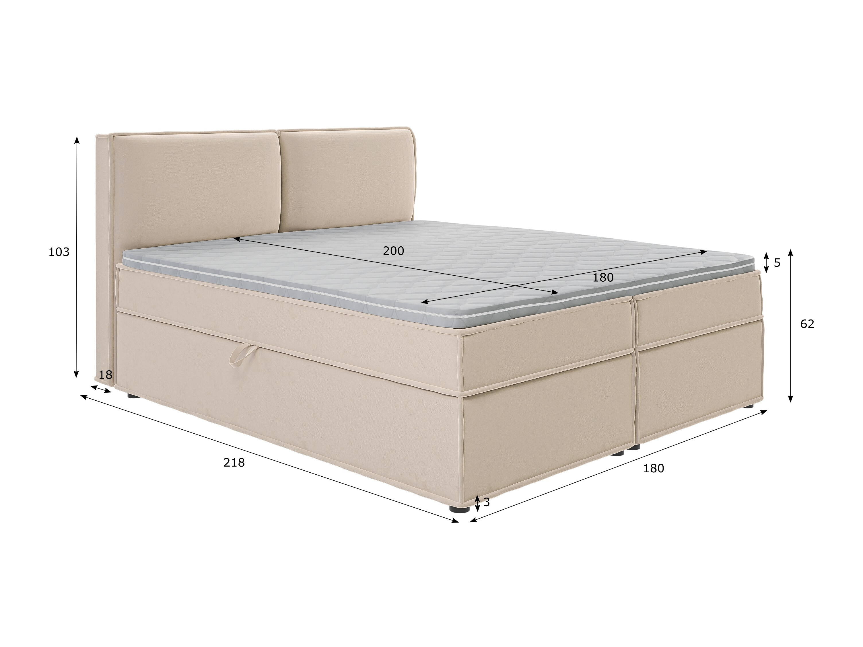 Boxspring krevet Rocklin 134 (Enjoy New 01)