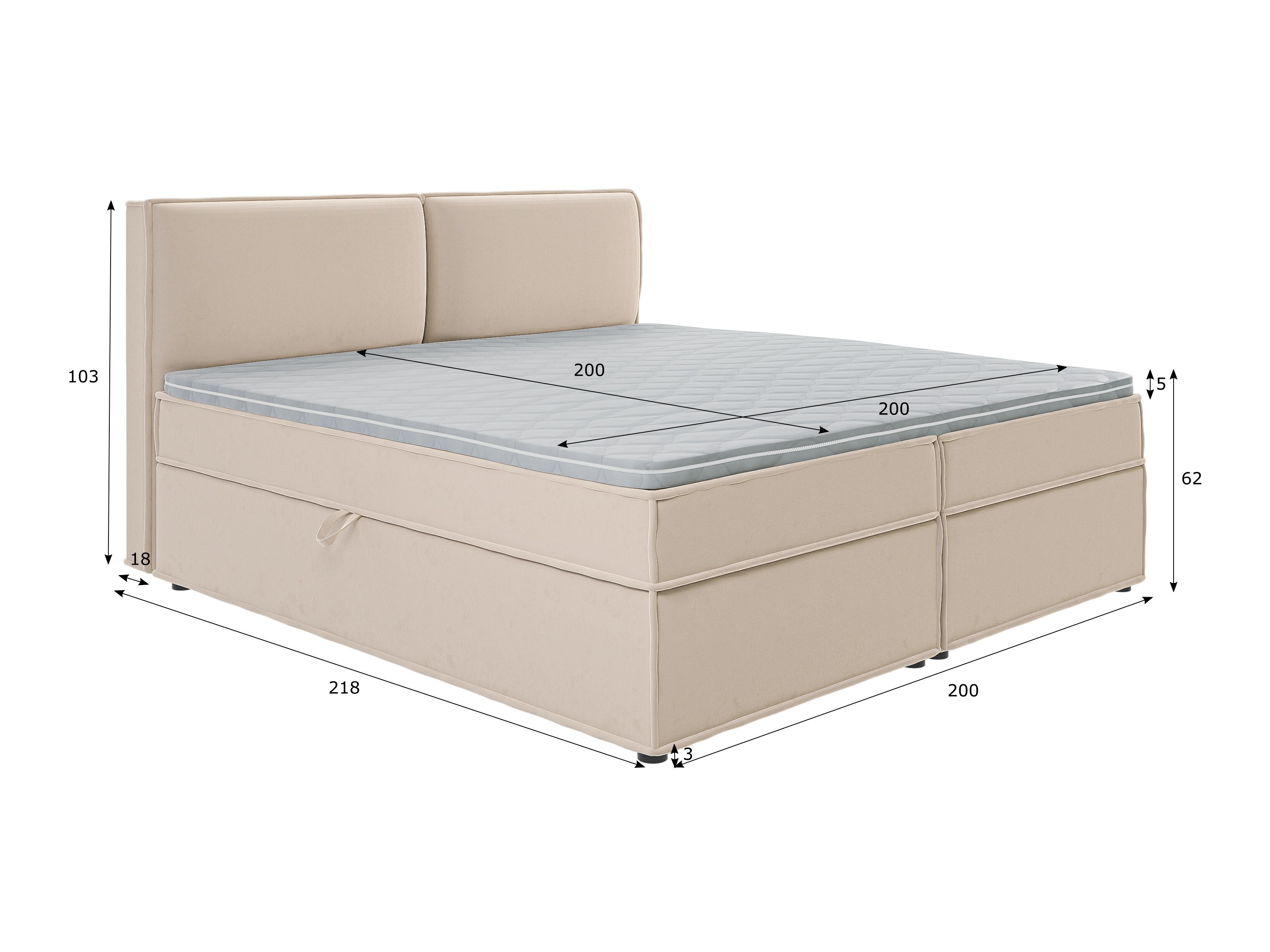 Boxspring krevet Rocklin 134 (Enjoy New 01)