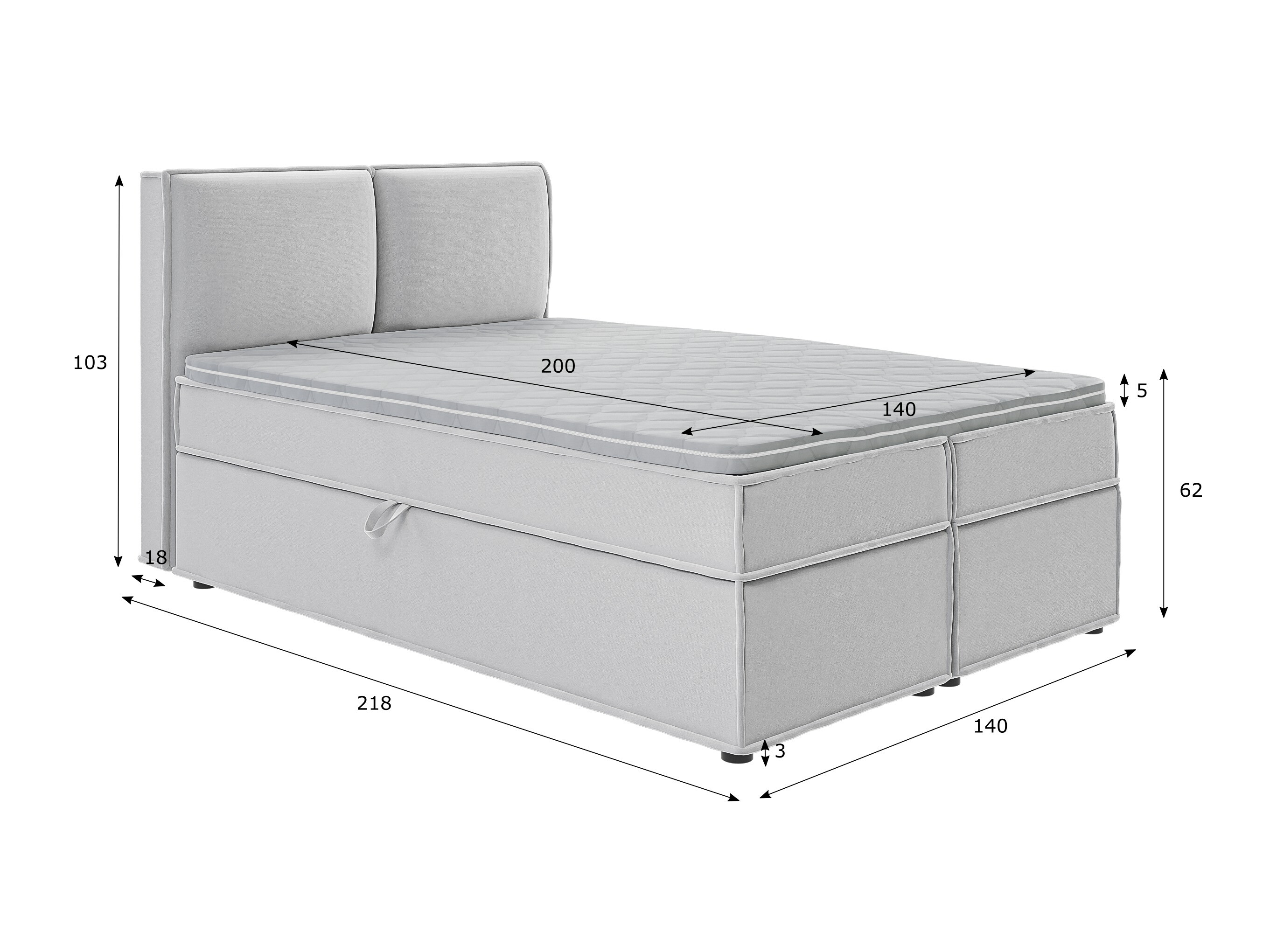 Boxspring krevet Rocklin 134 (Enjoy New 20)