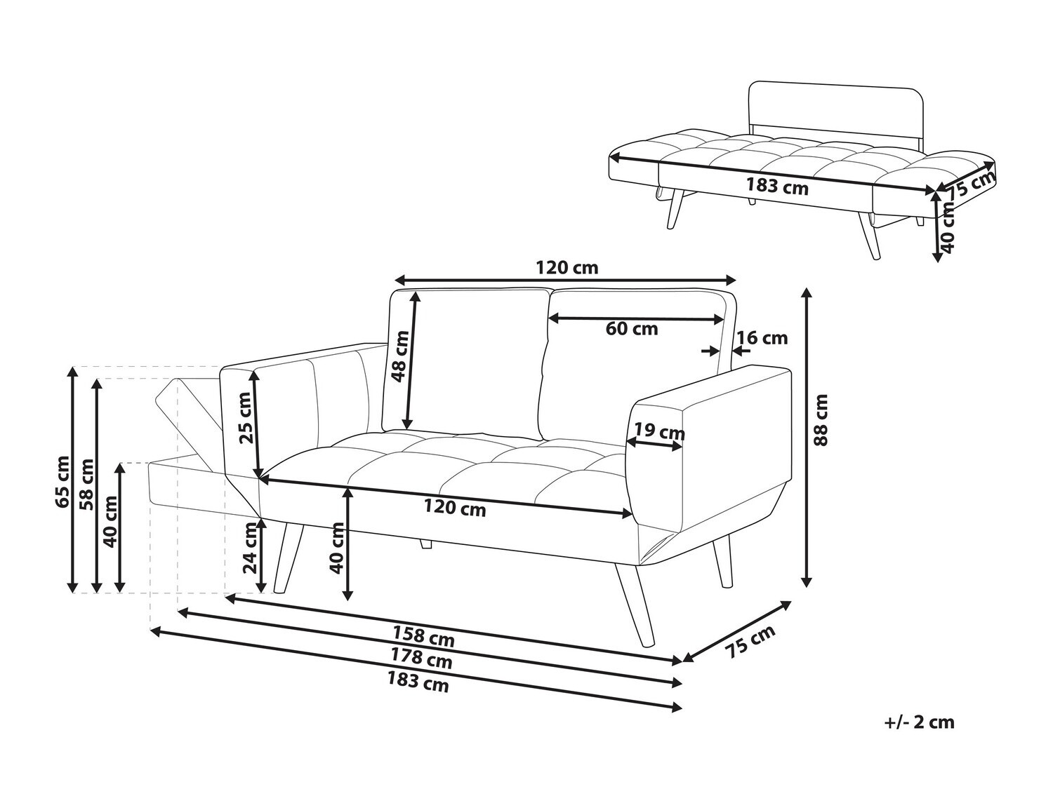Kauč Berwyn 446 (Siva)