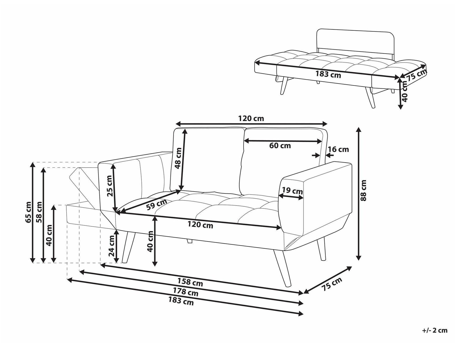Kauč Berwyn 446 (Tamno plava)