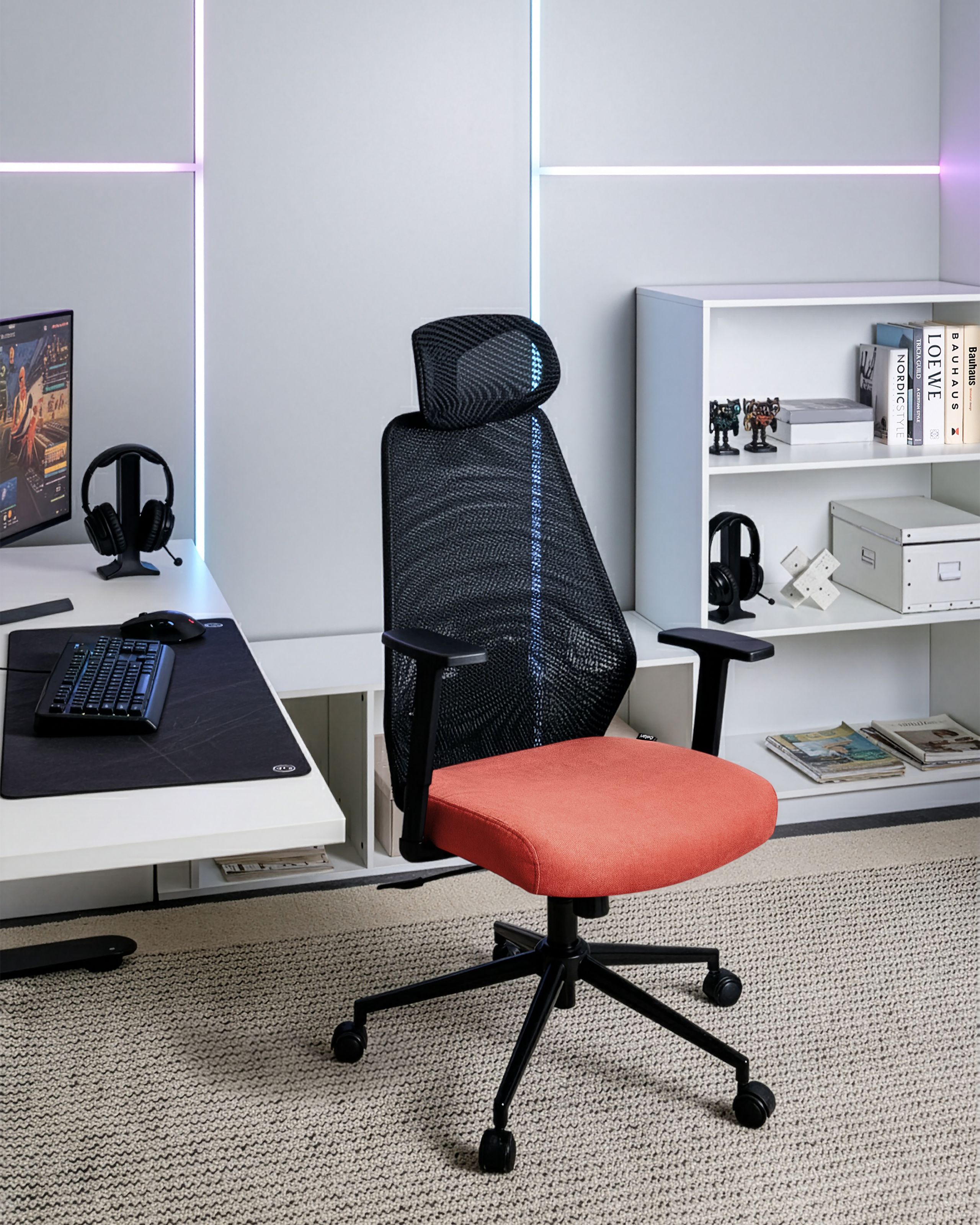 Uredska stolica Berwyn 2967 (Crna + Crvena)