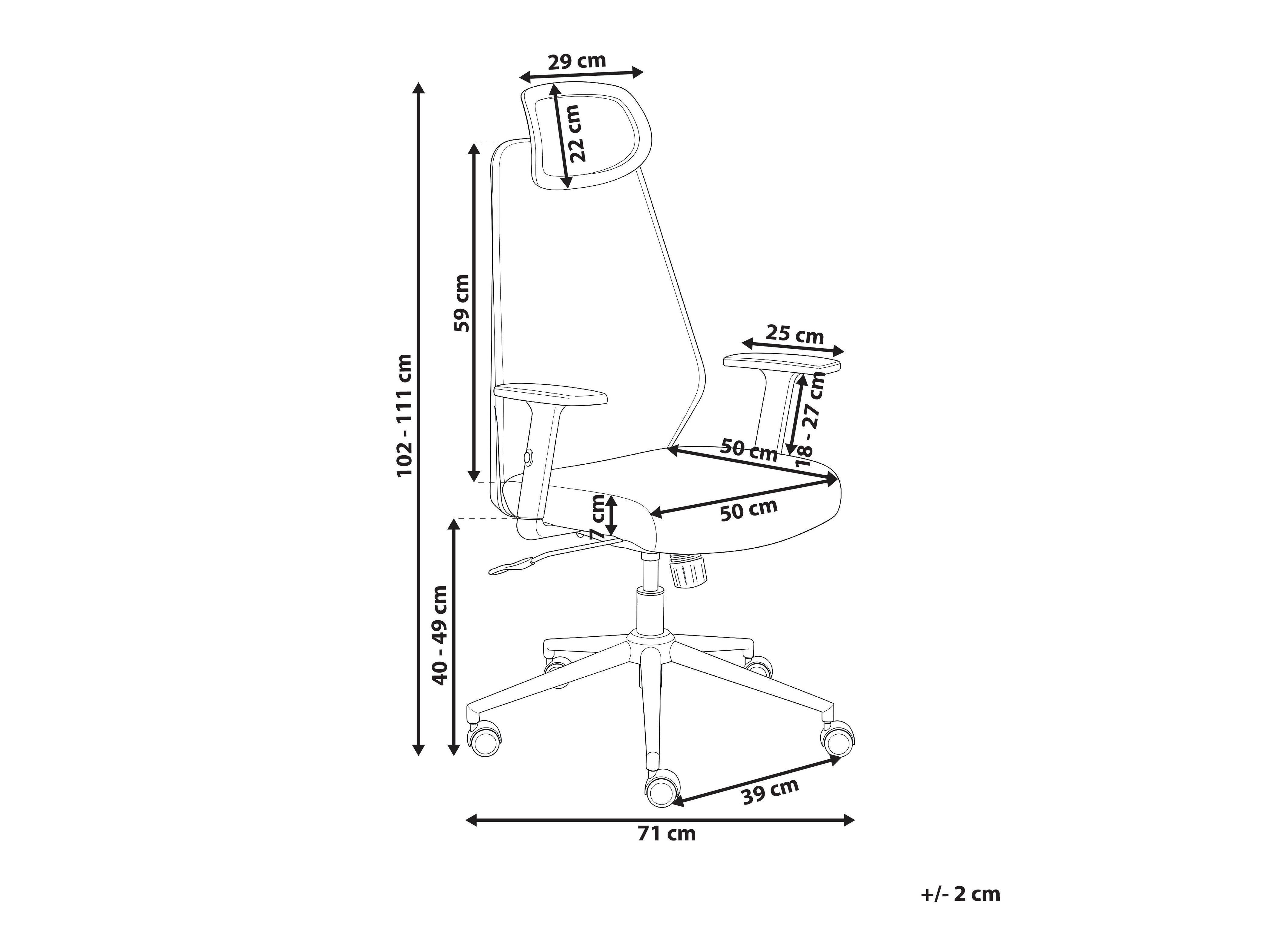 Uredska stolica Berwyn 2967 (Crna + Crvena)