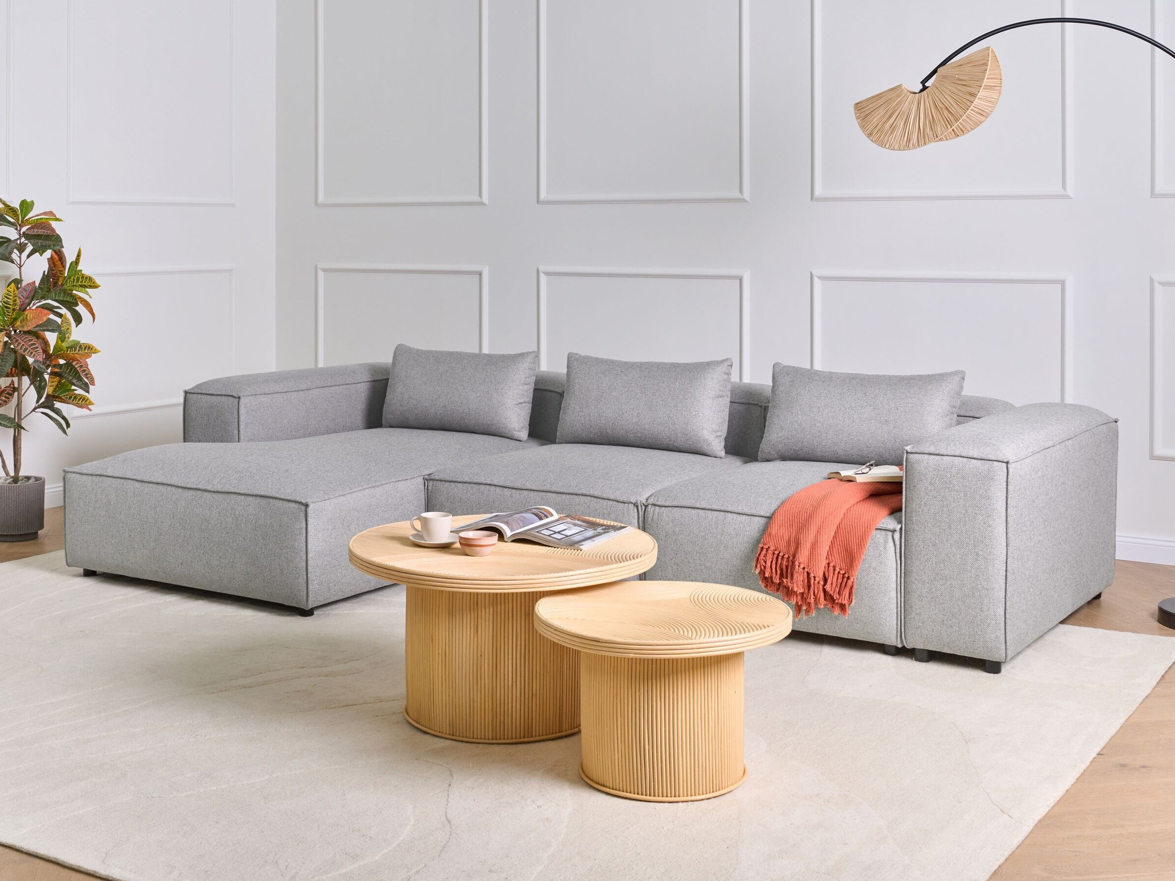 Modularna kutna garnitura Avialu 100 (Siva)