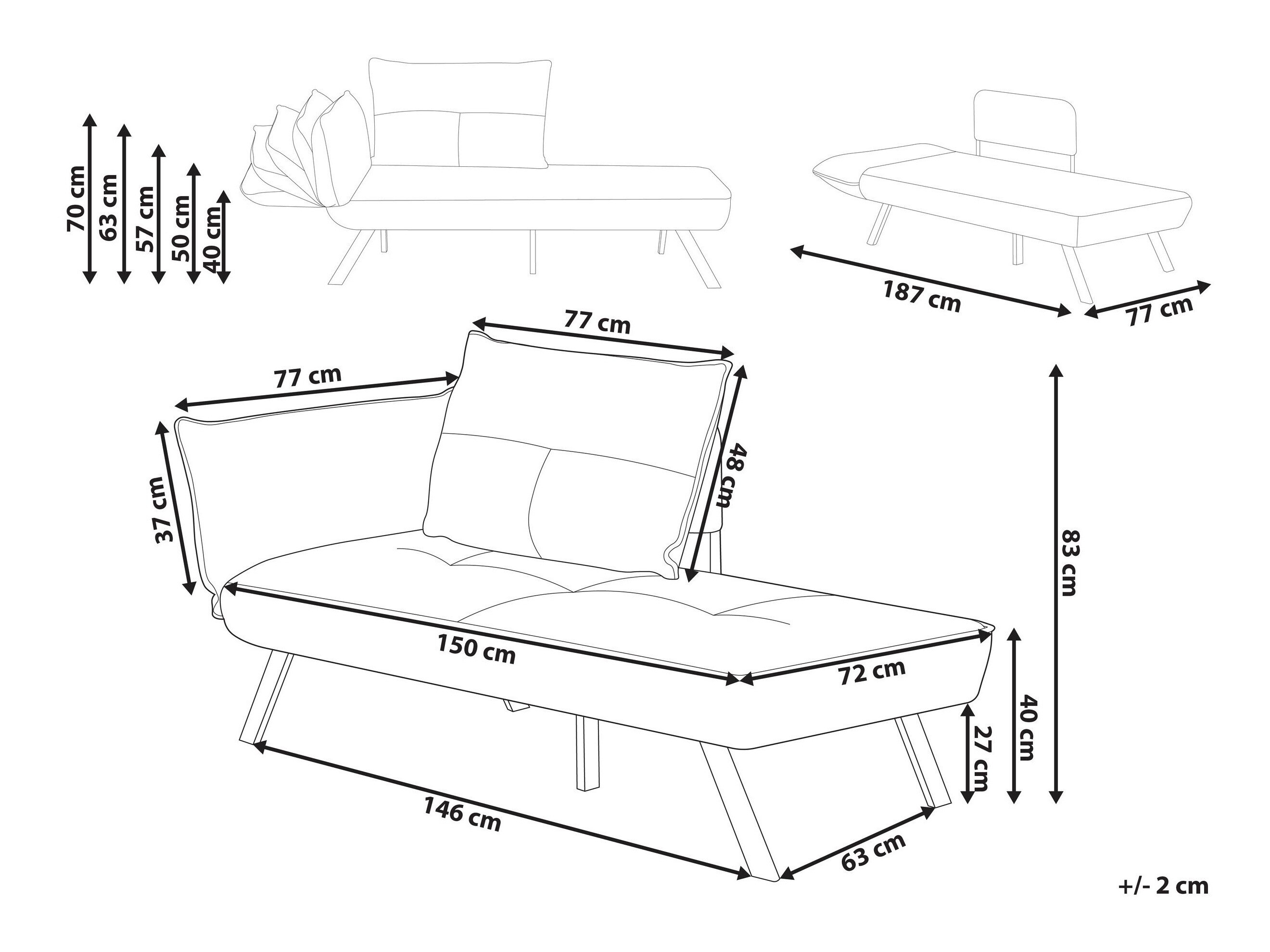 Ležaj Berwyn 2968 (Zelena)