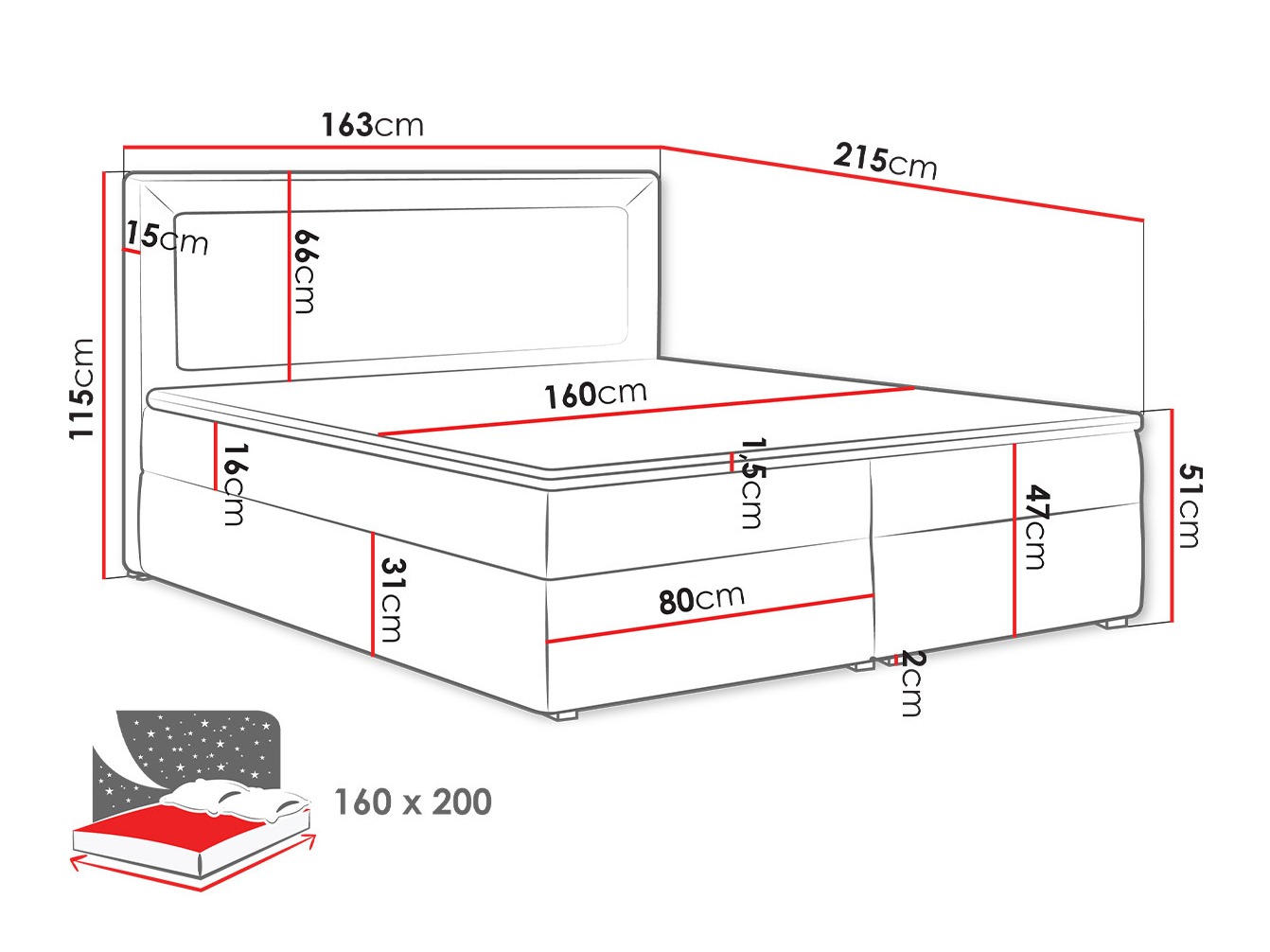 Boxspring krevet Pomona 112 (Victoria 14 853)