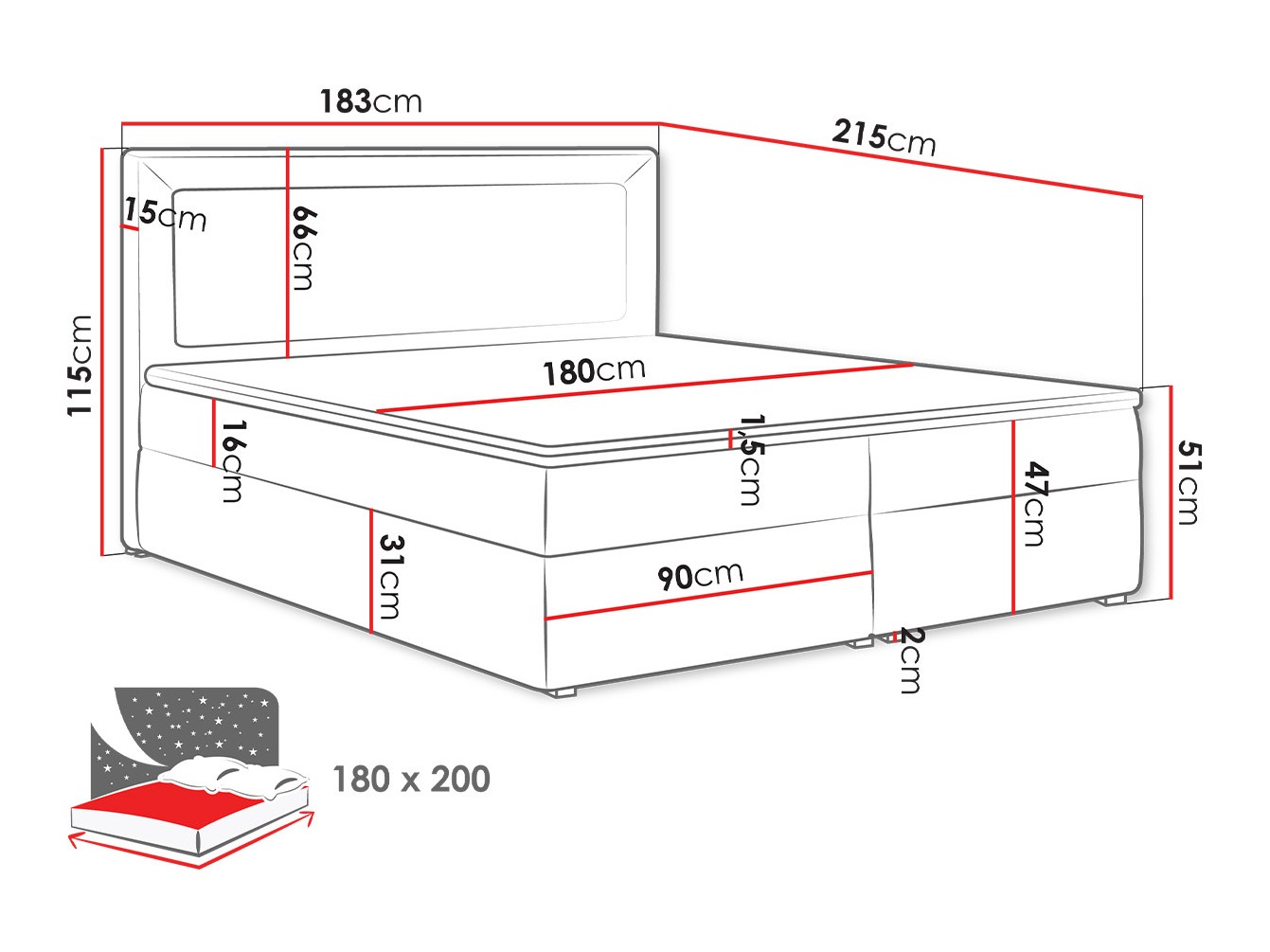 Boxspring krevet Pomona 112 (Victoria 14 868)