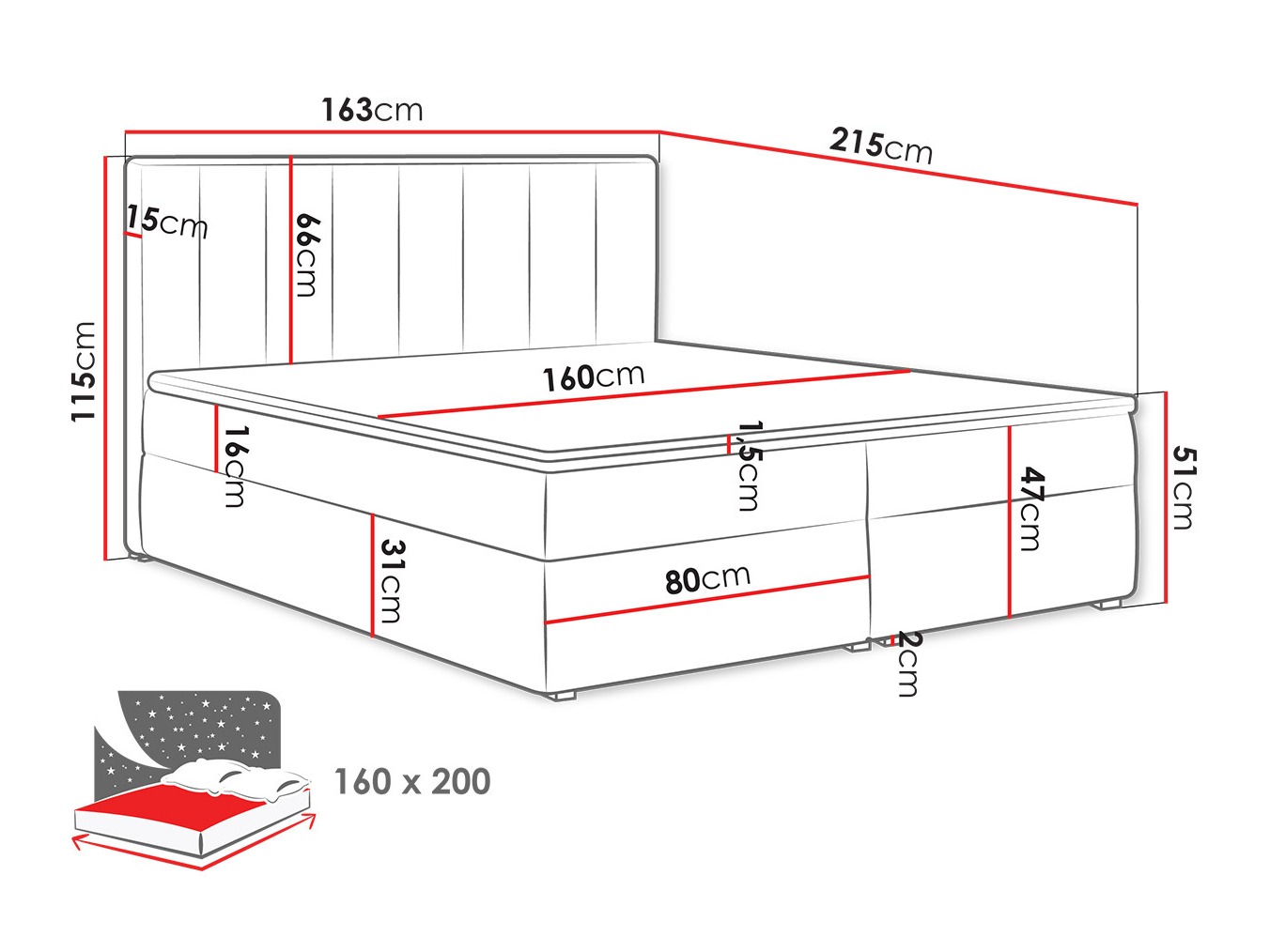 Boxspring krevet Pomona 116 (Magic baršun 2206)