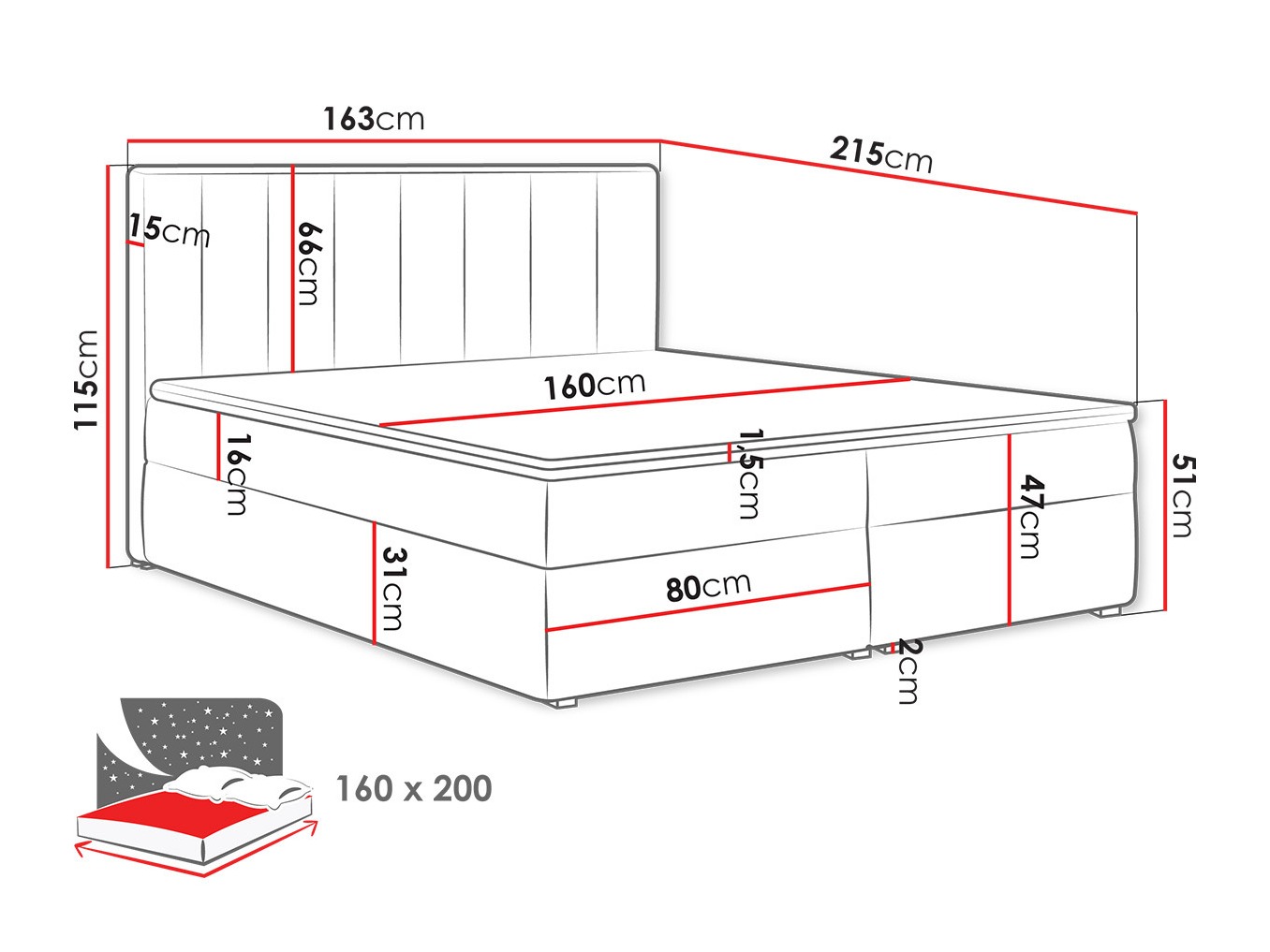 Boxspring krevet Pomona 116 (Magic baršun 2216)