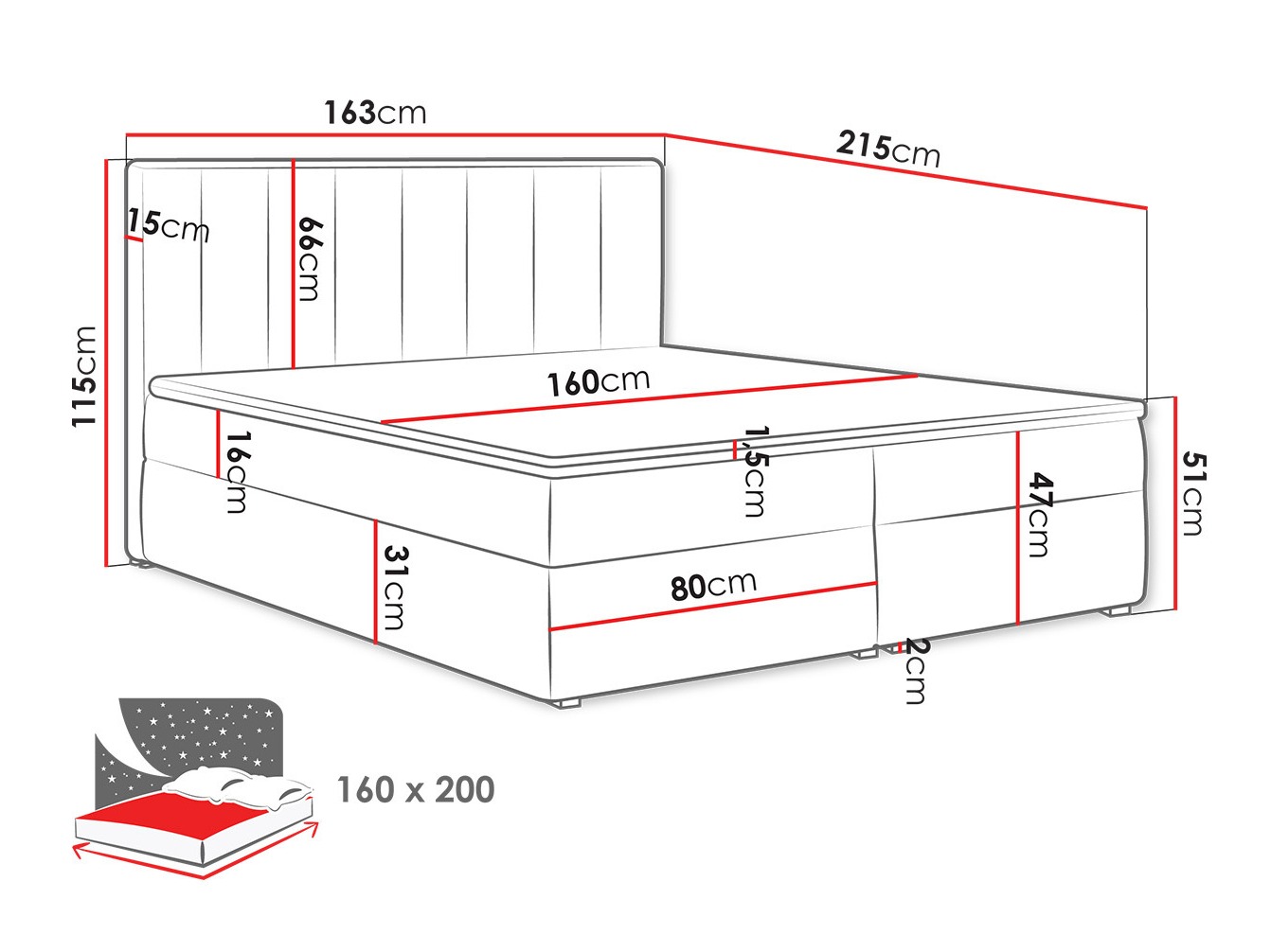 Boxspring krevet Pomona 116 (Magic baršun 2217)