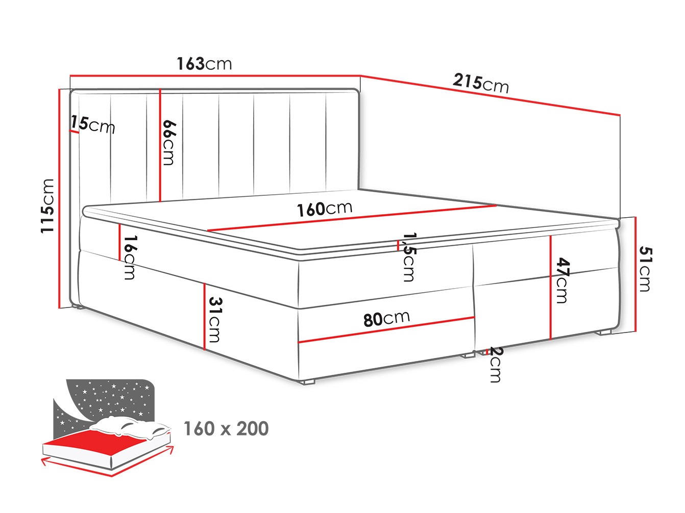 Boxspring krevet Pomona 116 (Magic baršun 2258)