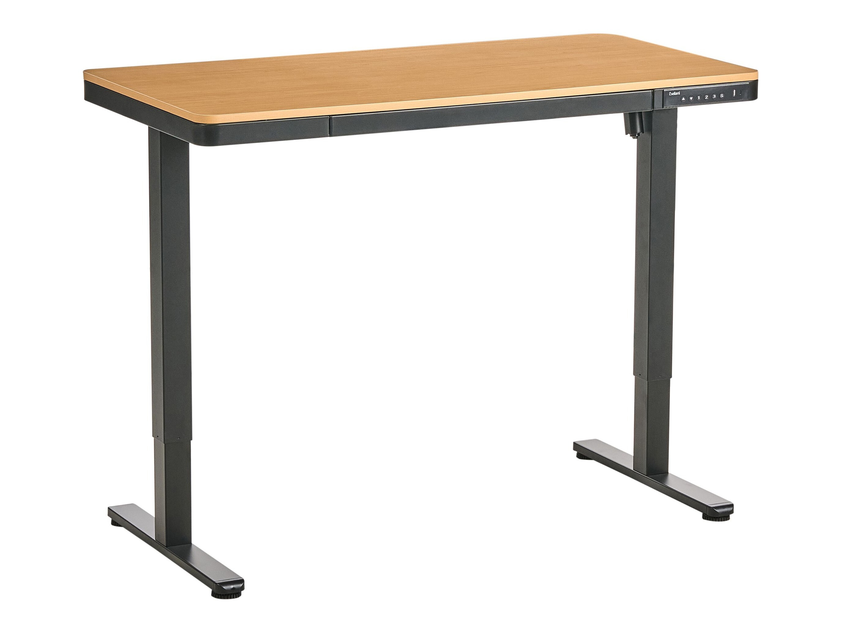 Radni stol podesiv po visini Berwyn 2994 (Crna + Svijetlo smeđa)
