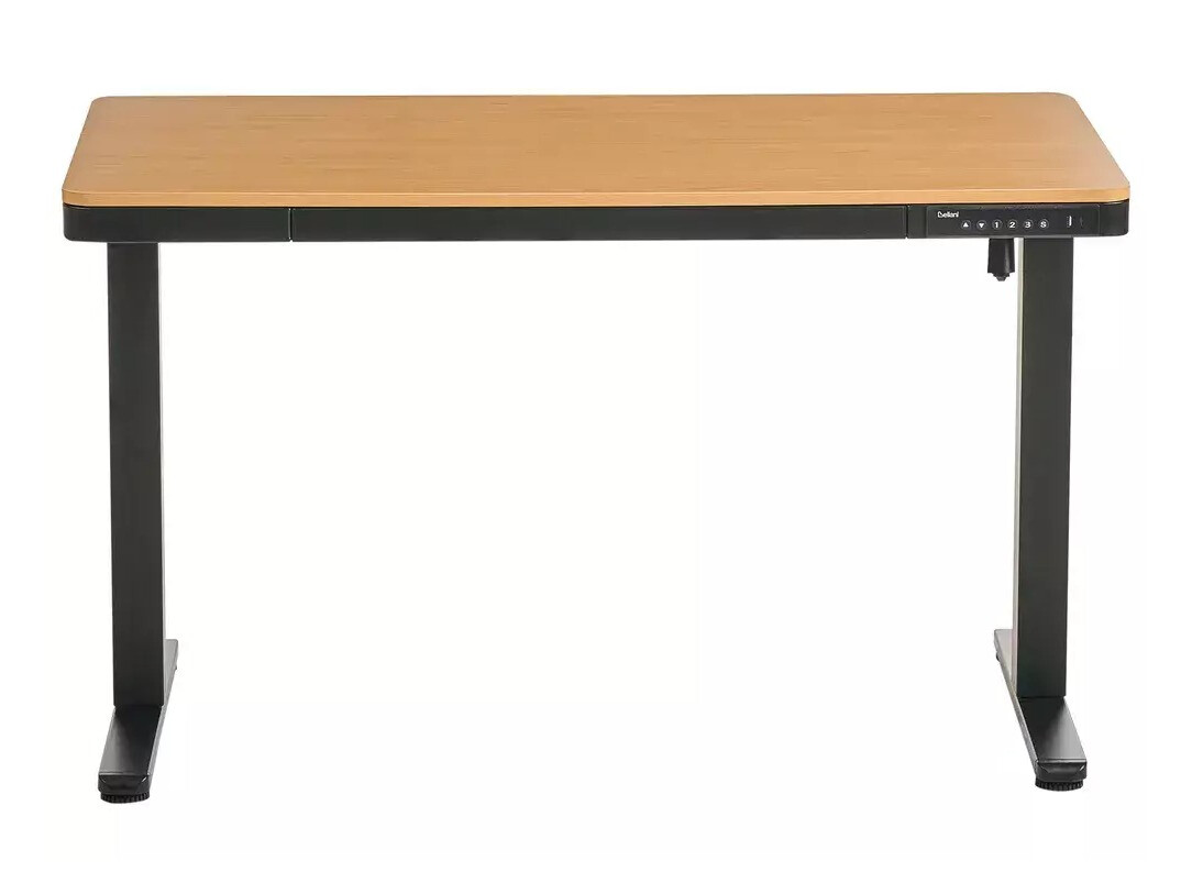 Radni stol podesiv po visini Berwyn 2994 (Crna + Svijetlo smeđa)