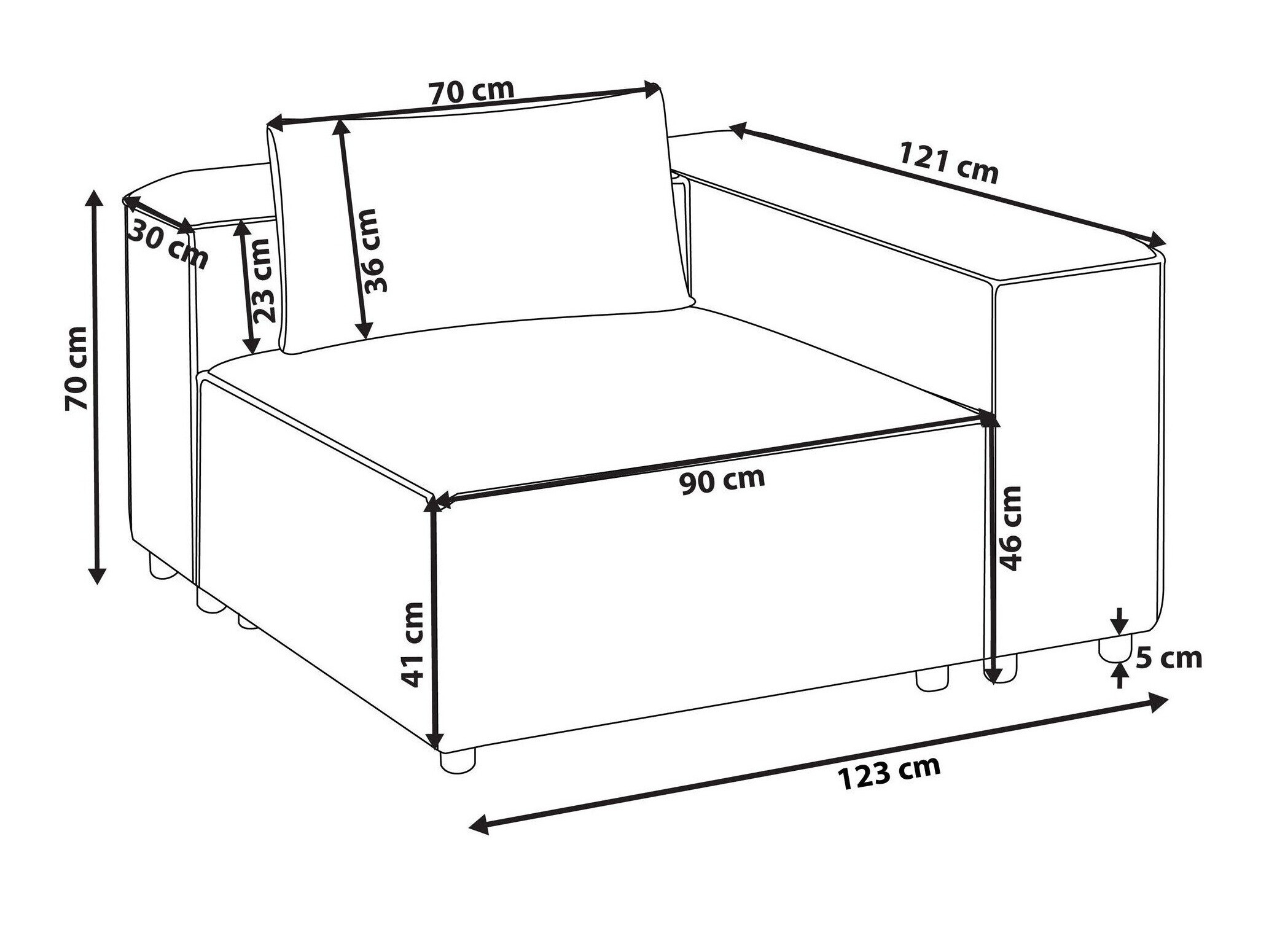 Modularne sjedeće garniture Avialu 104 (Siva)
