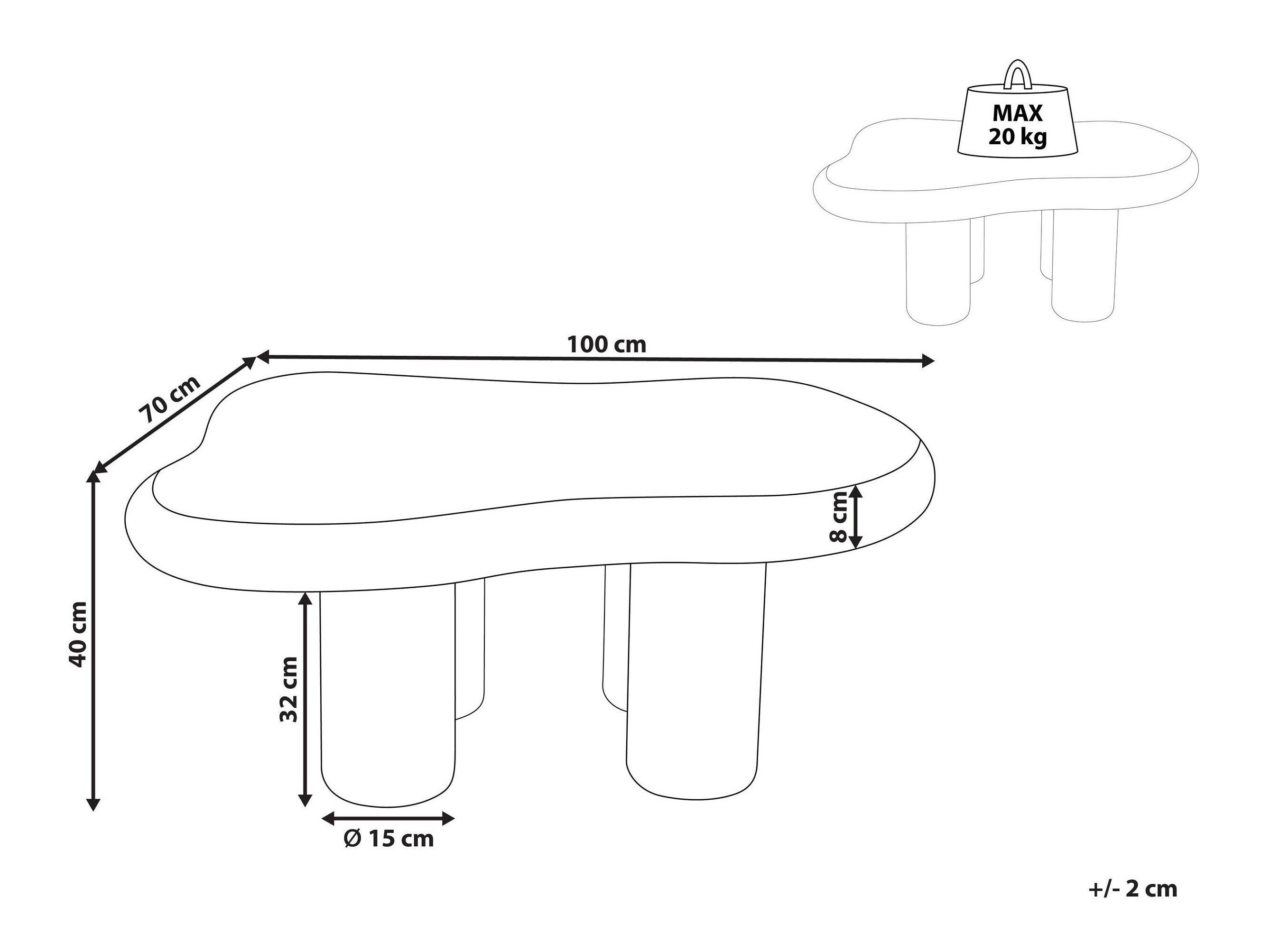 Stolić za kavu Berwyn 2949 (Taupe)