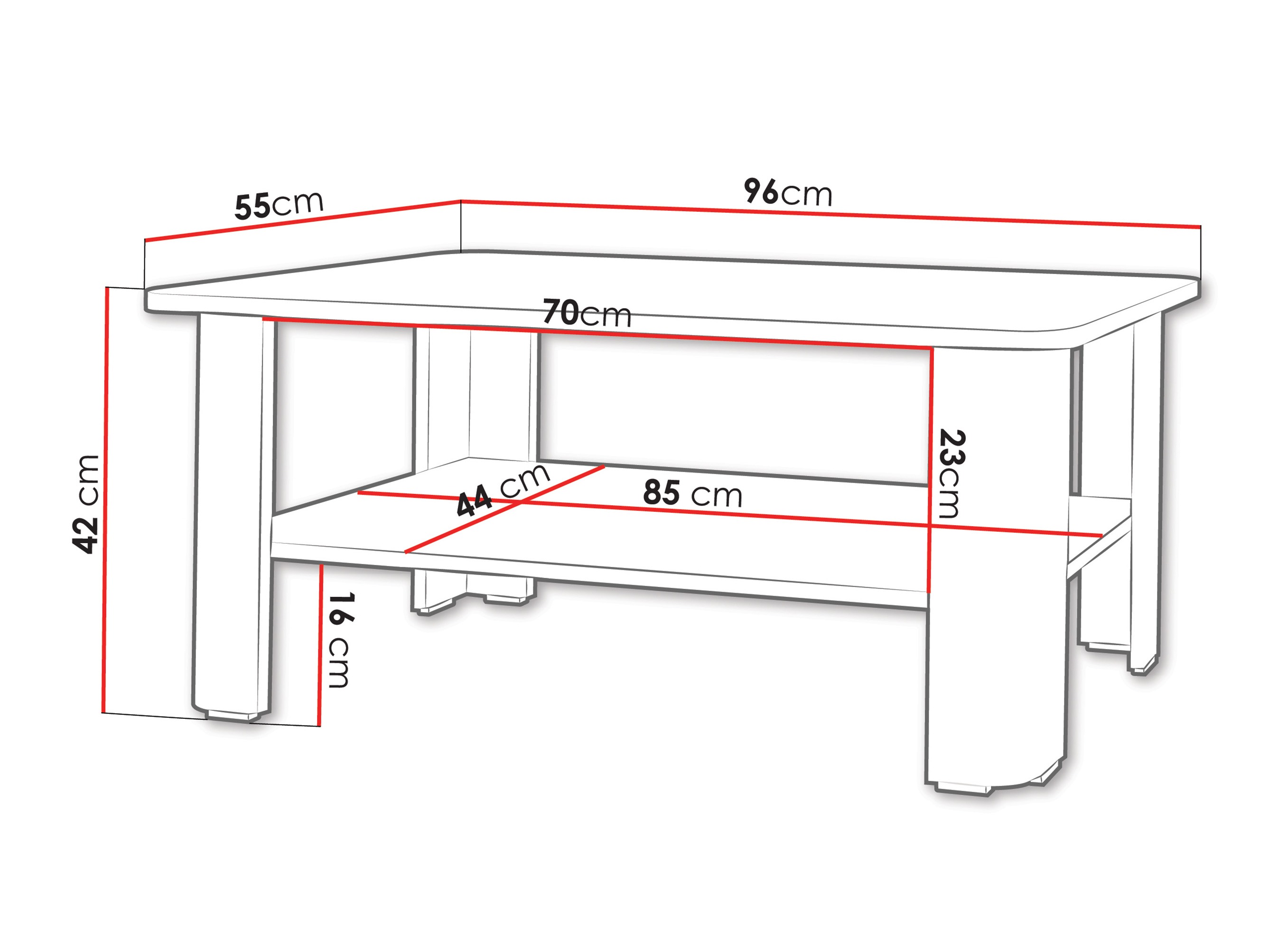 Stolić za kavu Charlotte 213 (Bijela)