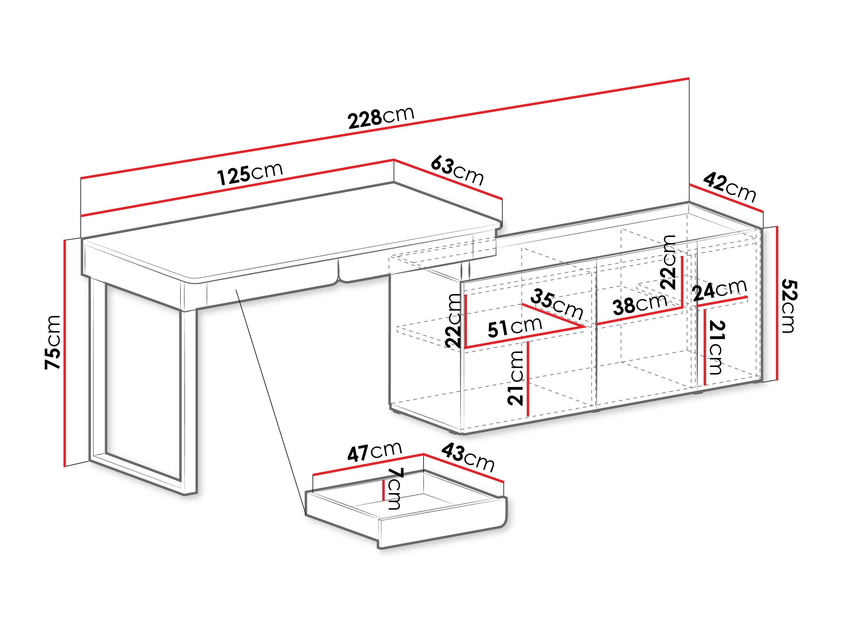 Kutni uredski stol Fiosono 110 (Bež + Svijetli hrast)