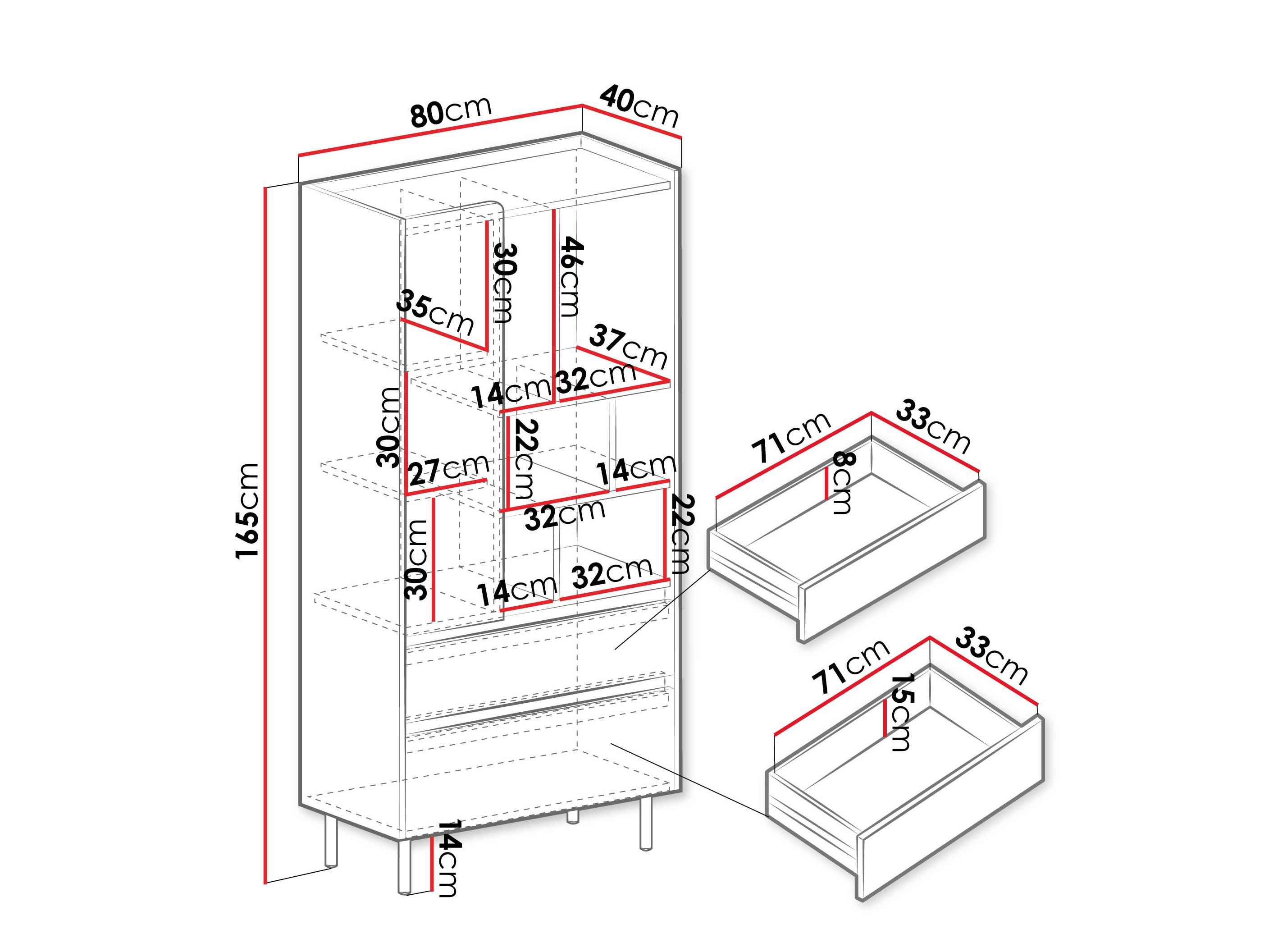 Polica Fiosono 105 (Eukaliptus + Hrast)