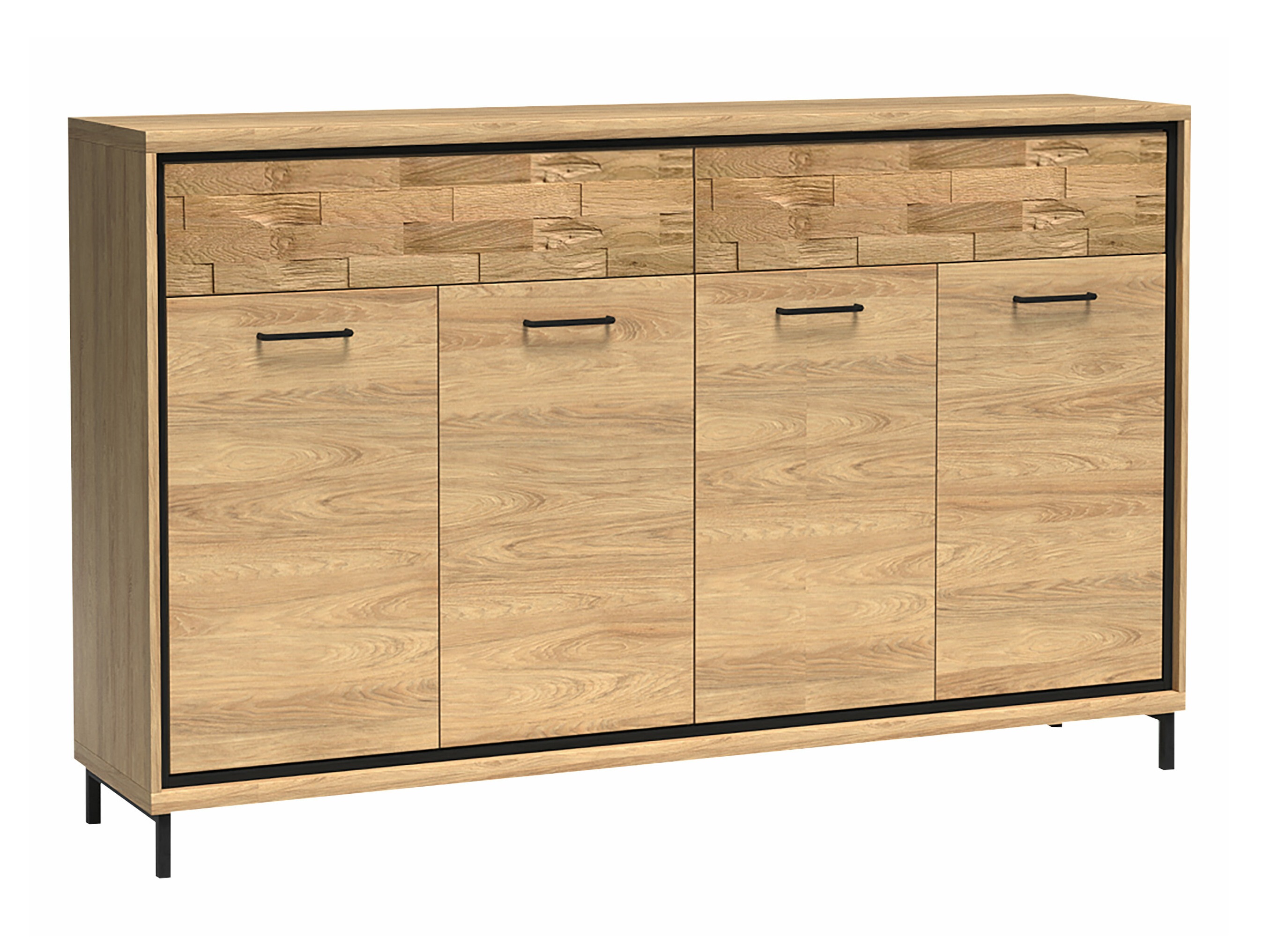 Komoda Etrmoni 105 (Svijetlo drvo + Hrast)