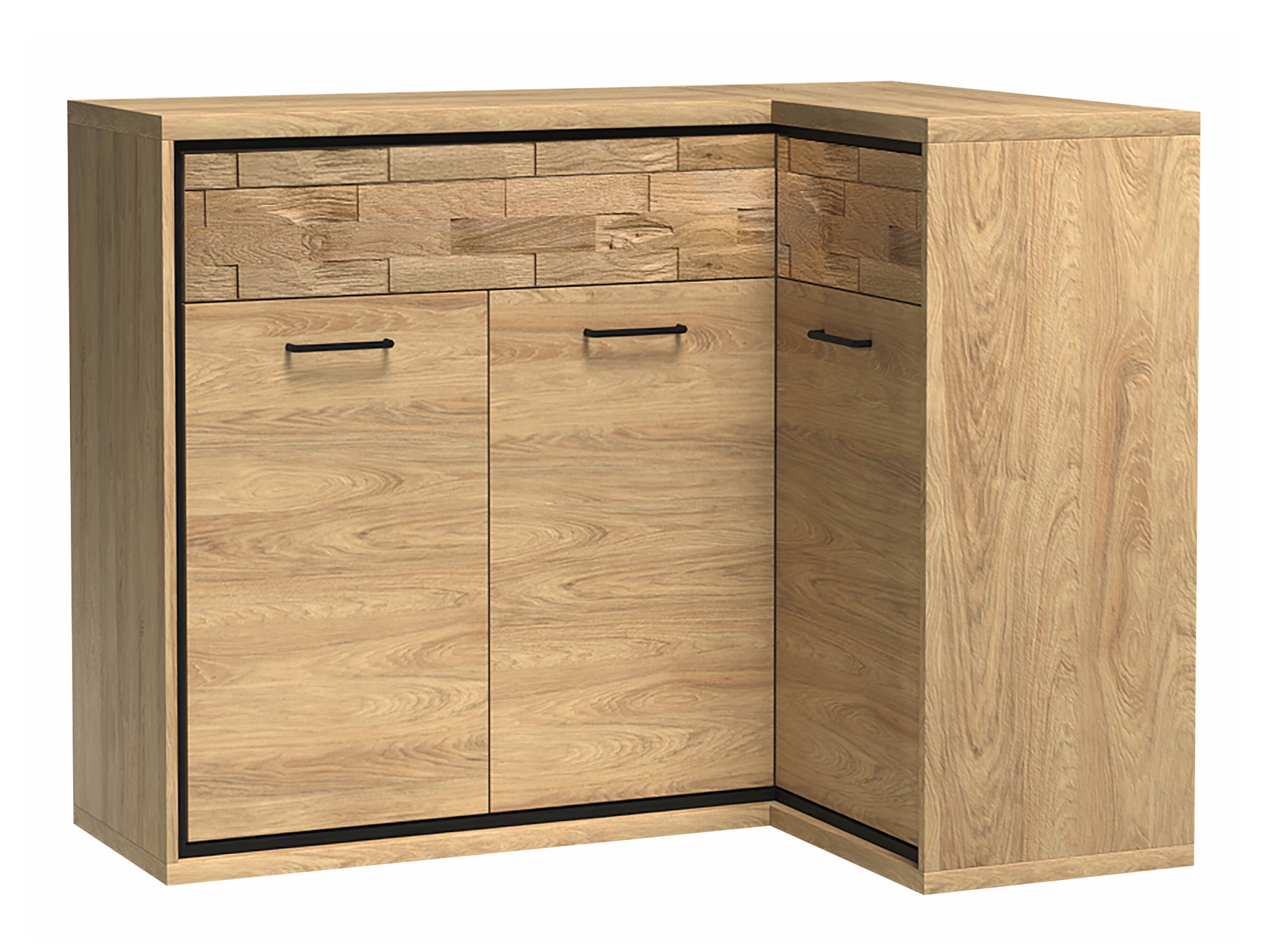 Kutna komoda Etrmoni 106 (Svijetlo drvo + Hrast)