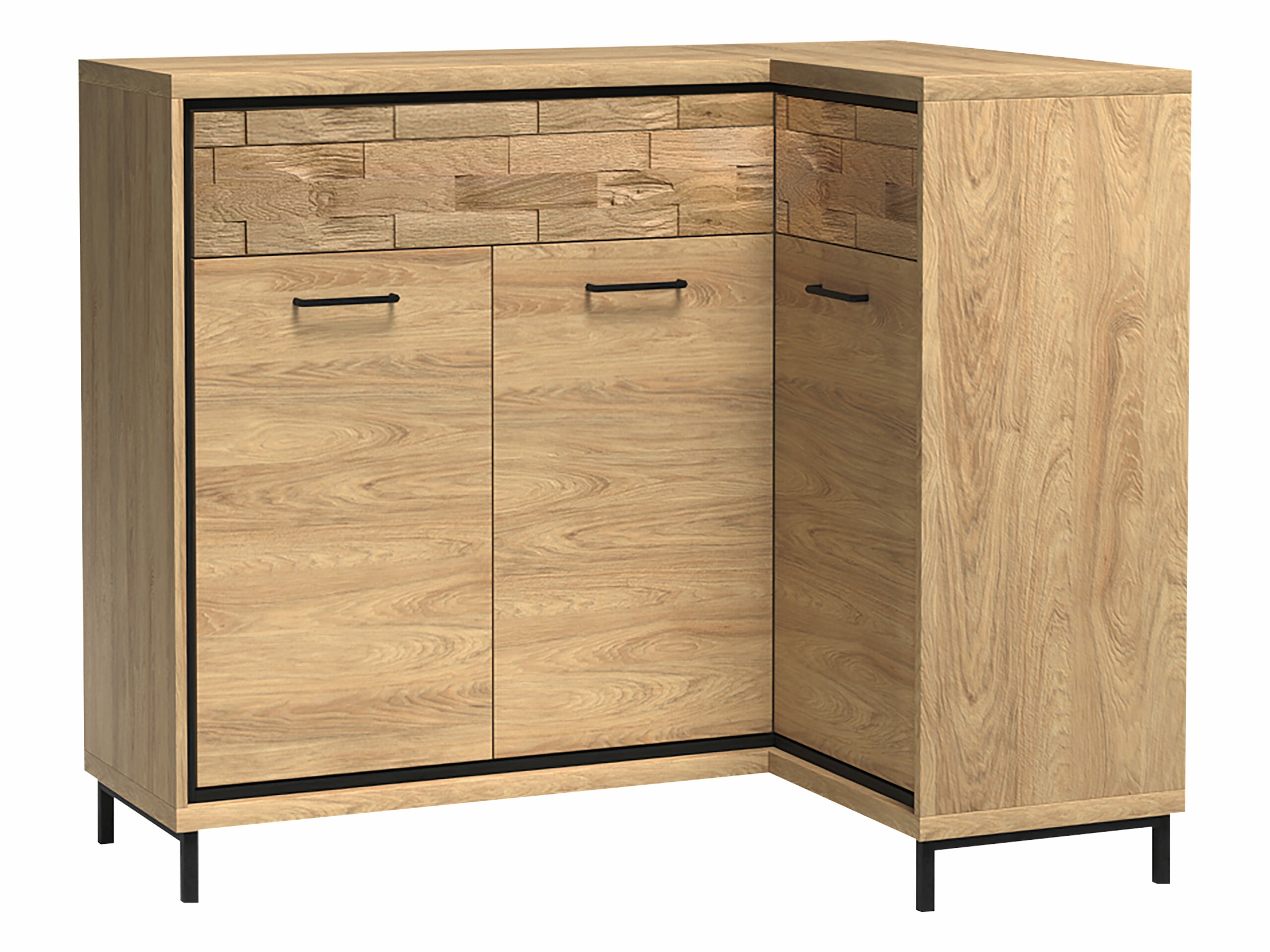 Kutna komoda Etrmoni 106 (Svijetlo drvo + Hrast)