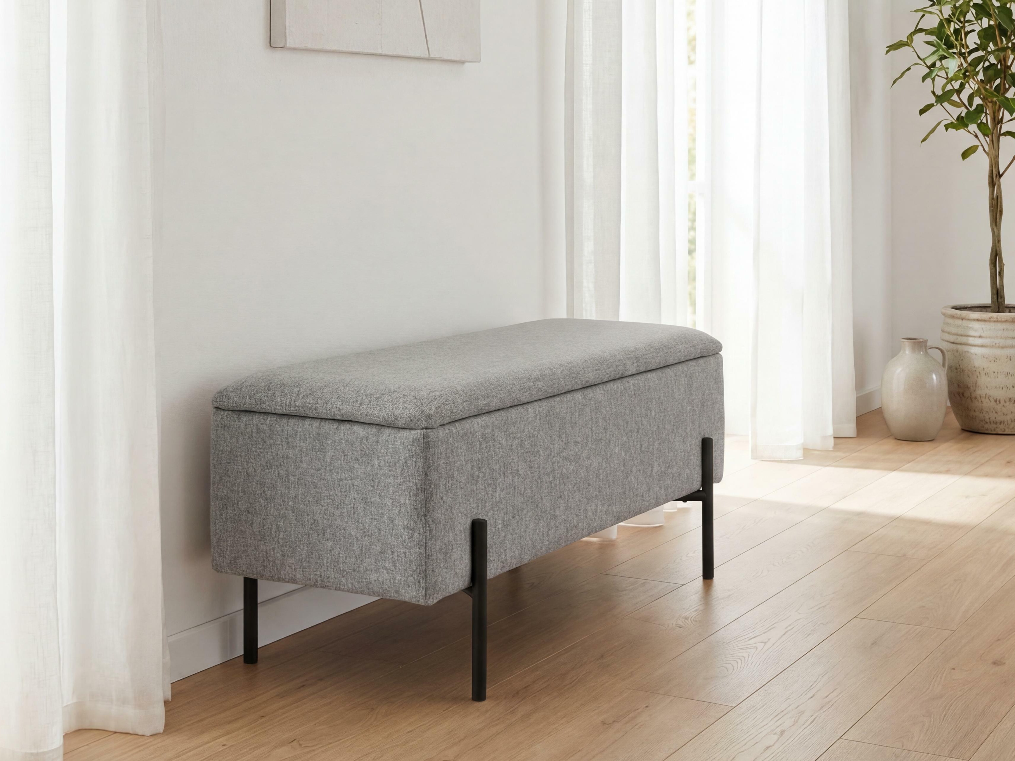 Tapecirana klupa Brea 138 (Svijetlo siva)