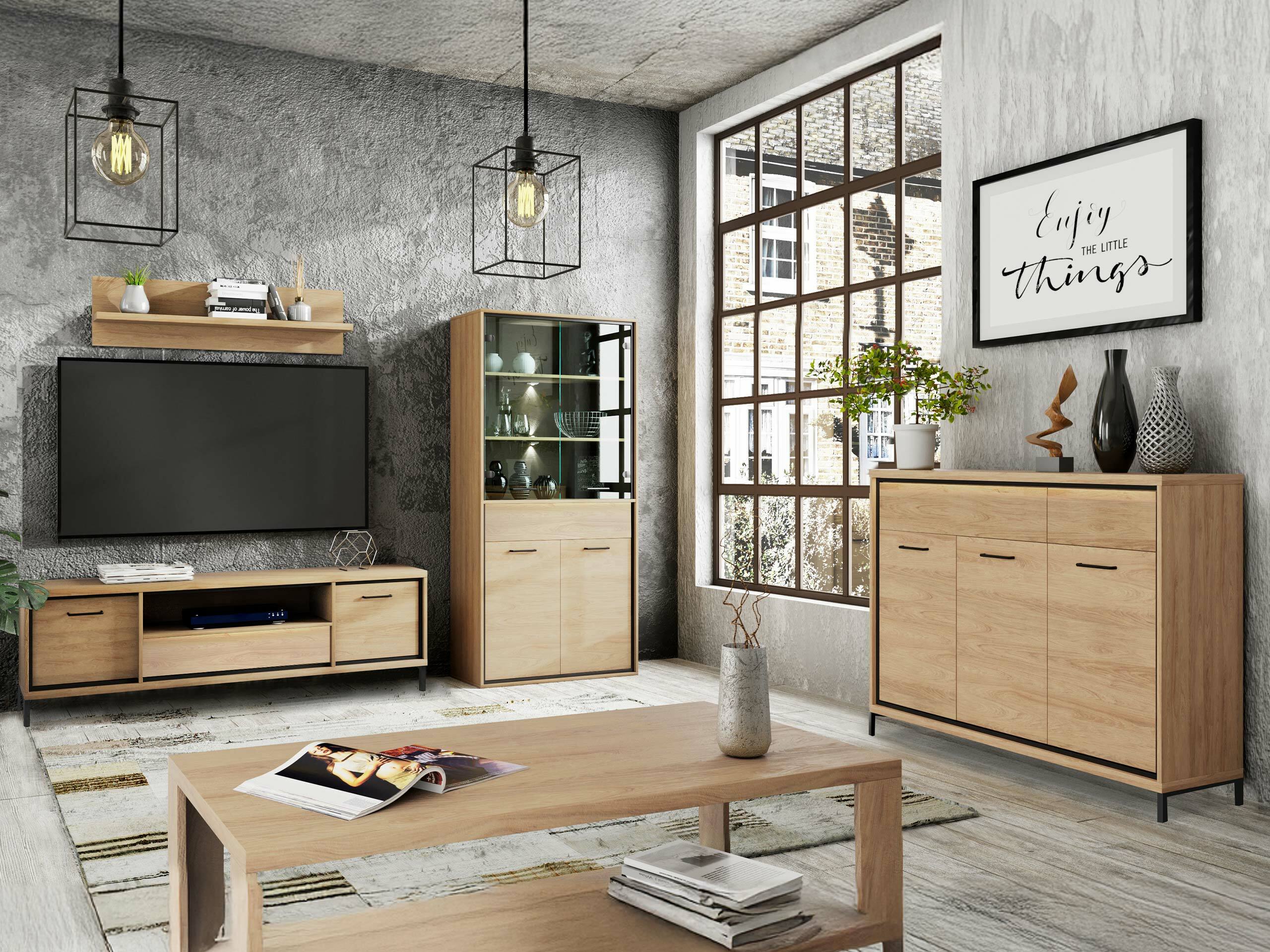 Set za dnevni boravak Etrmoni 118 (Svijetlo drvo)