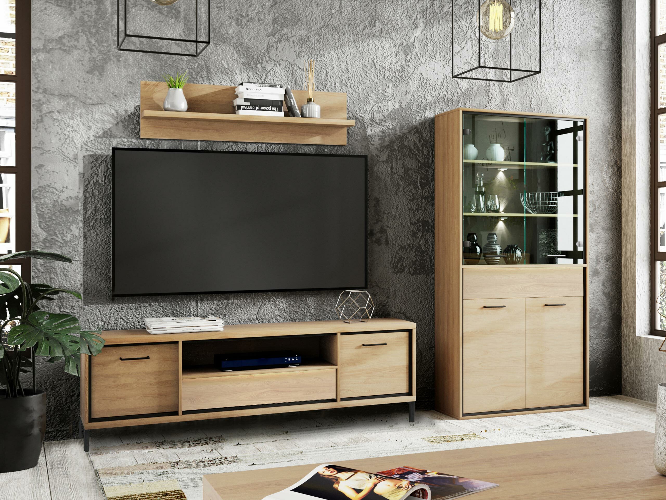 Set za dnevni boravak Etrmoni 119 (Svijetlo drvo)