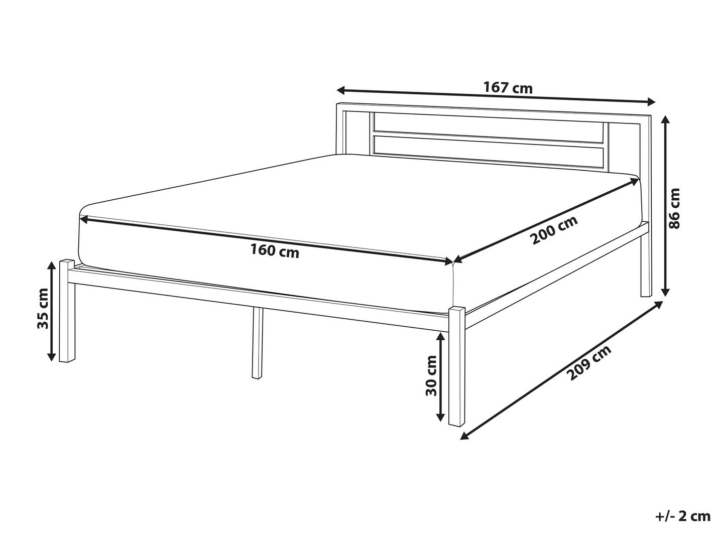 Krevet Berwyn 771 (Crna)