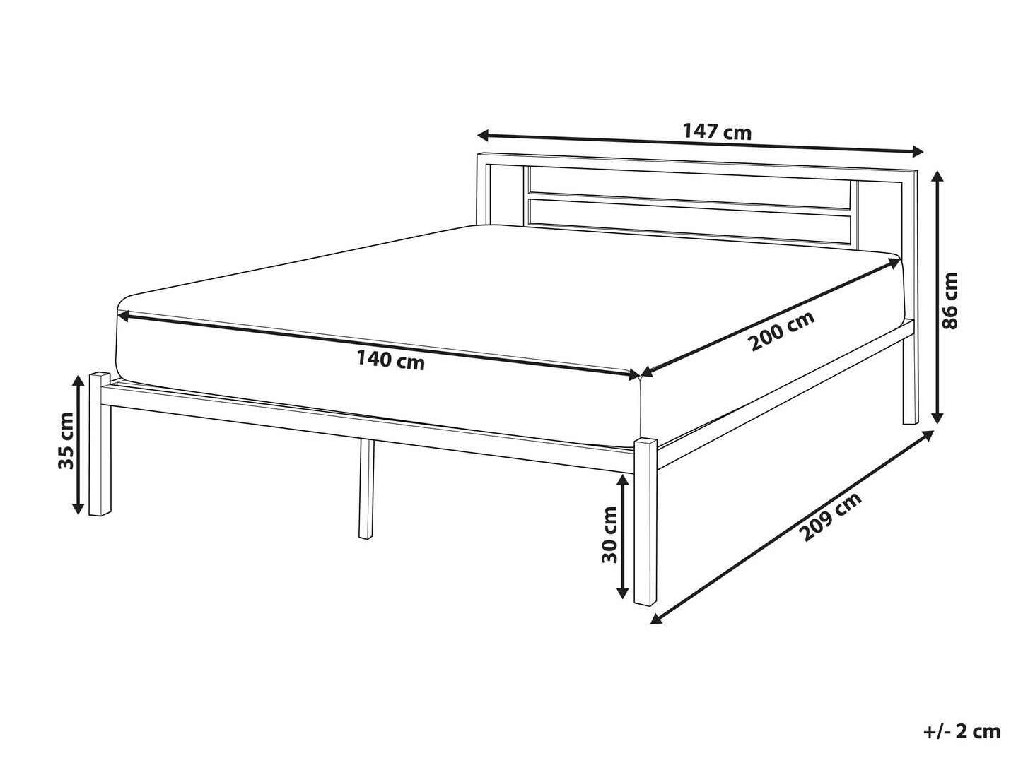 Krevet Berwyn 771 (Crna)