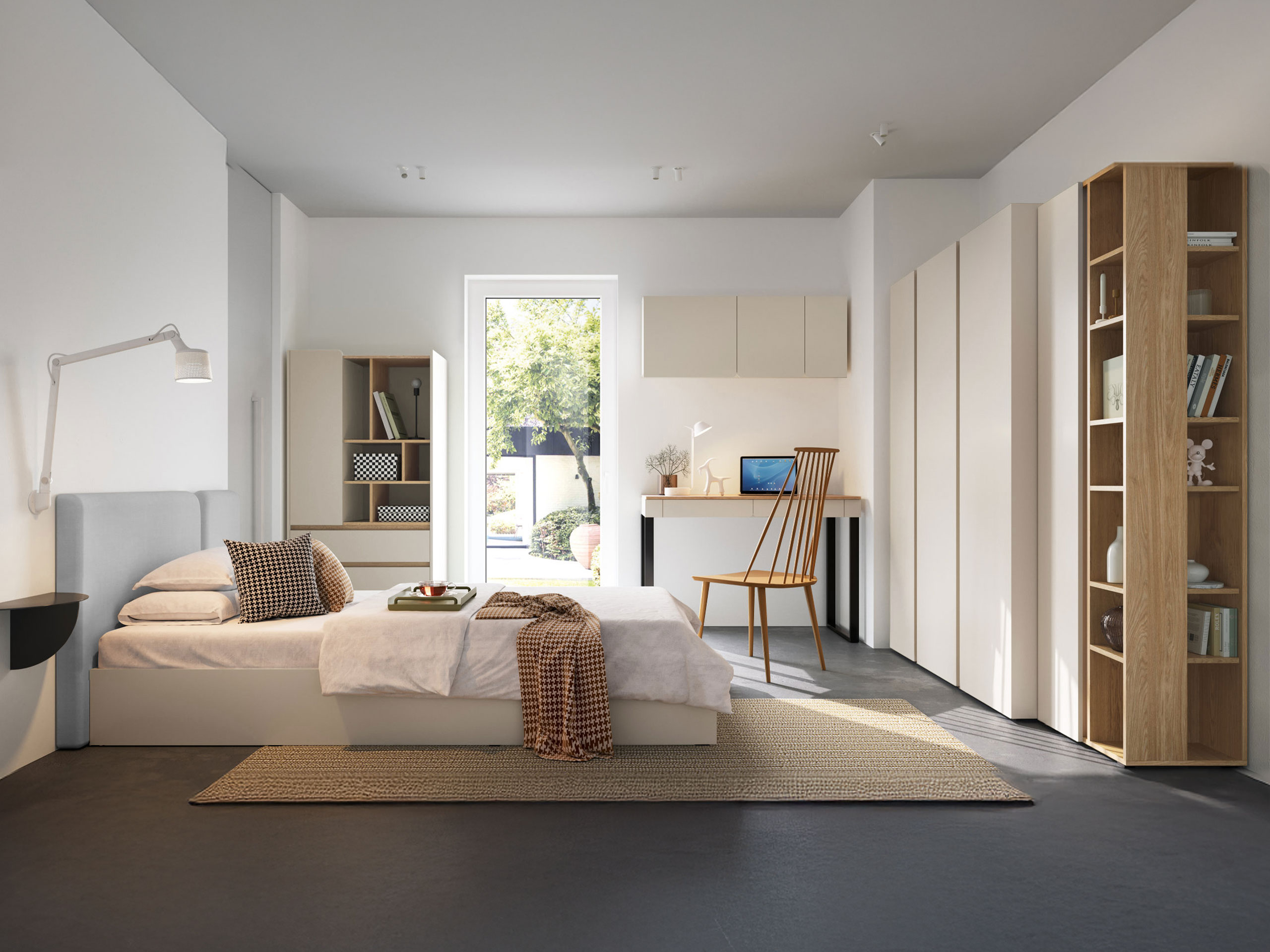 Set namještaja Fiosono 114 (Bež + Hrast)