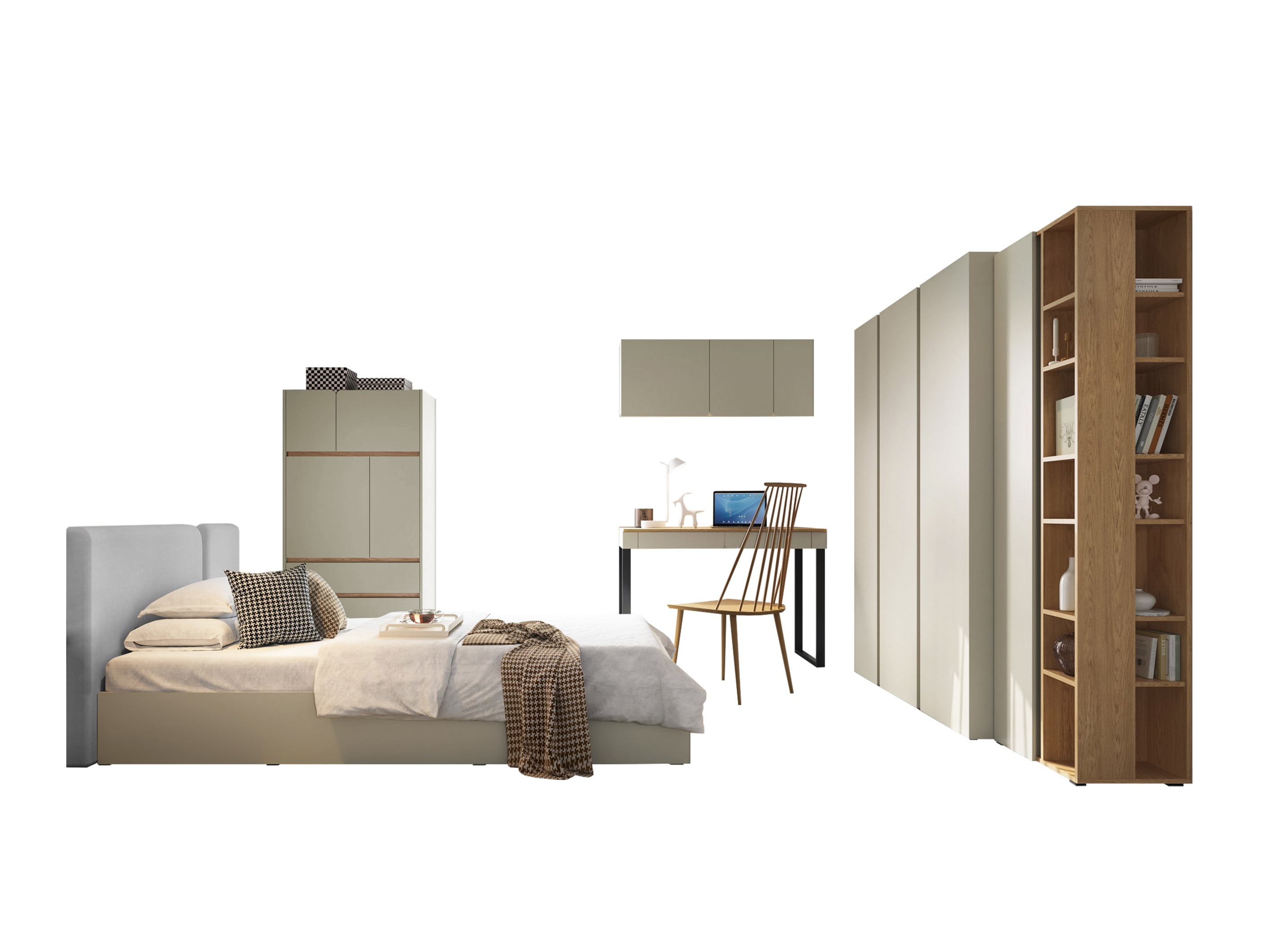 Set za spavaću sobu Fiosono 113 (Eukaliptus + Hrast)