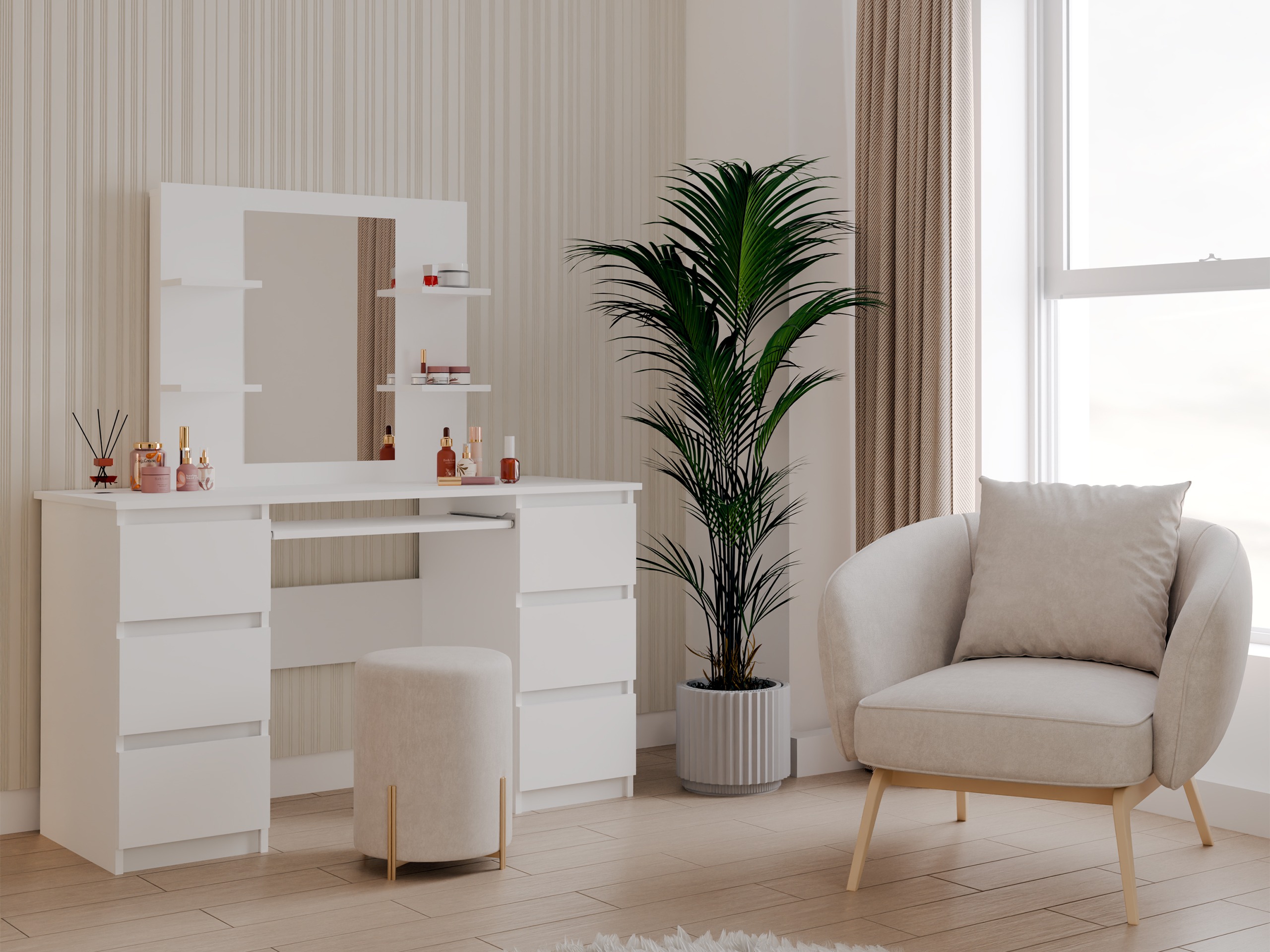 Toaletni stolić Mandeville 359 (Bijela)